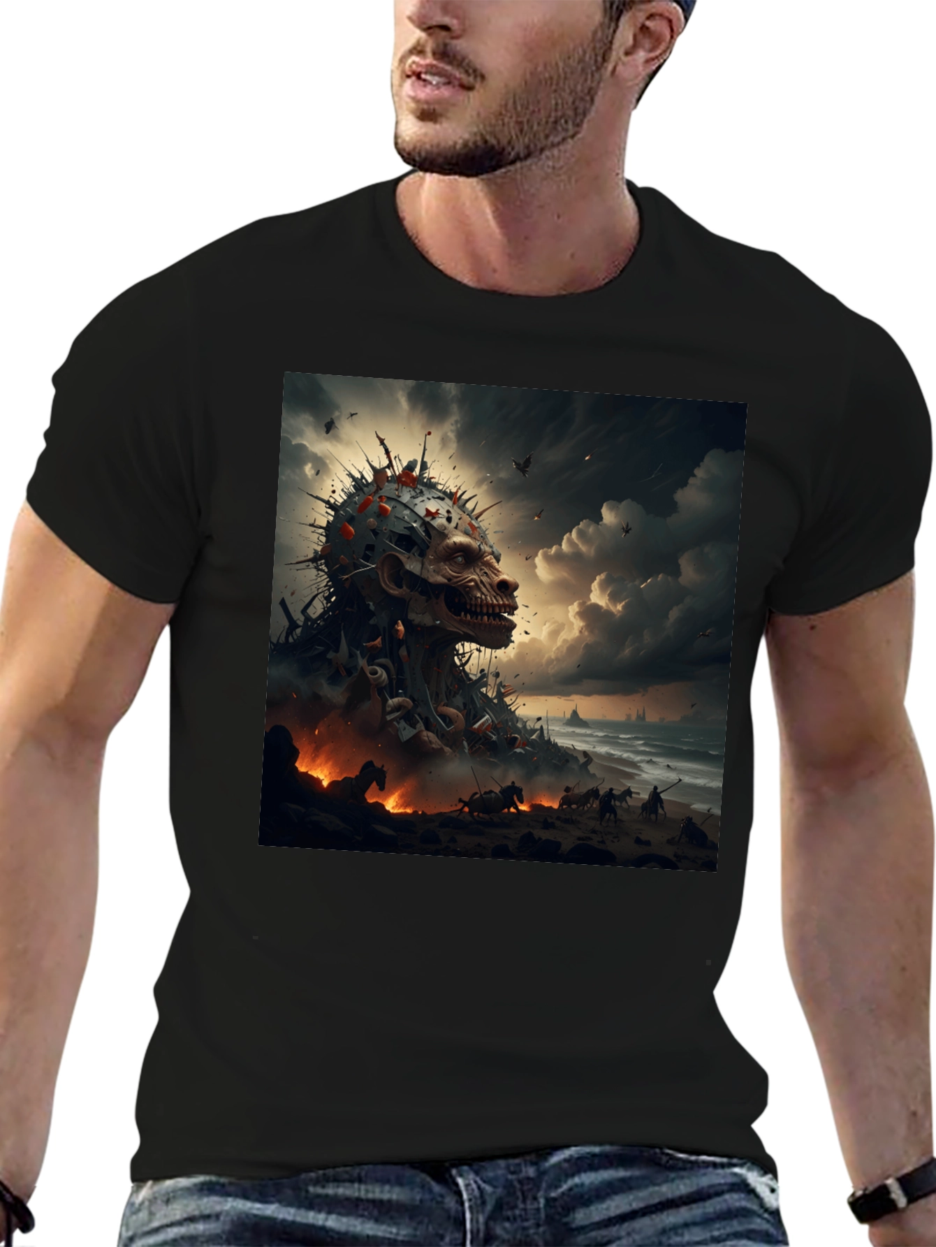 Apocalyptic Skull T-Shirt - Edgy Graphic Tee