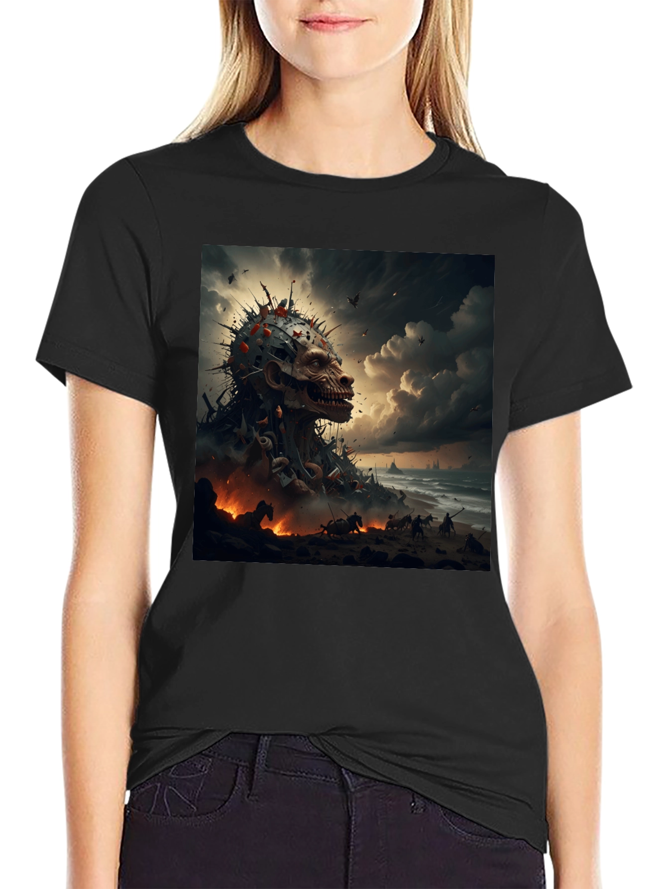 Apocalyptic Skull T-Shirt - Edgy Graphic Tee