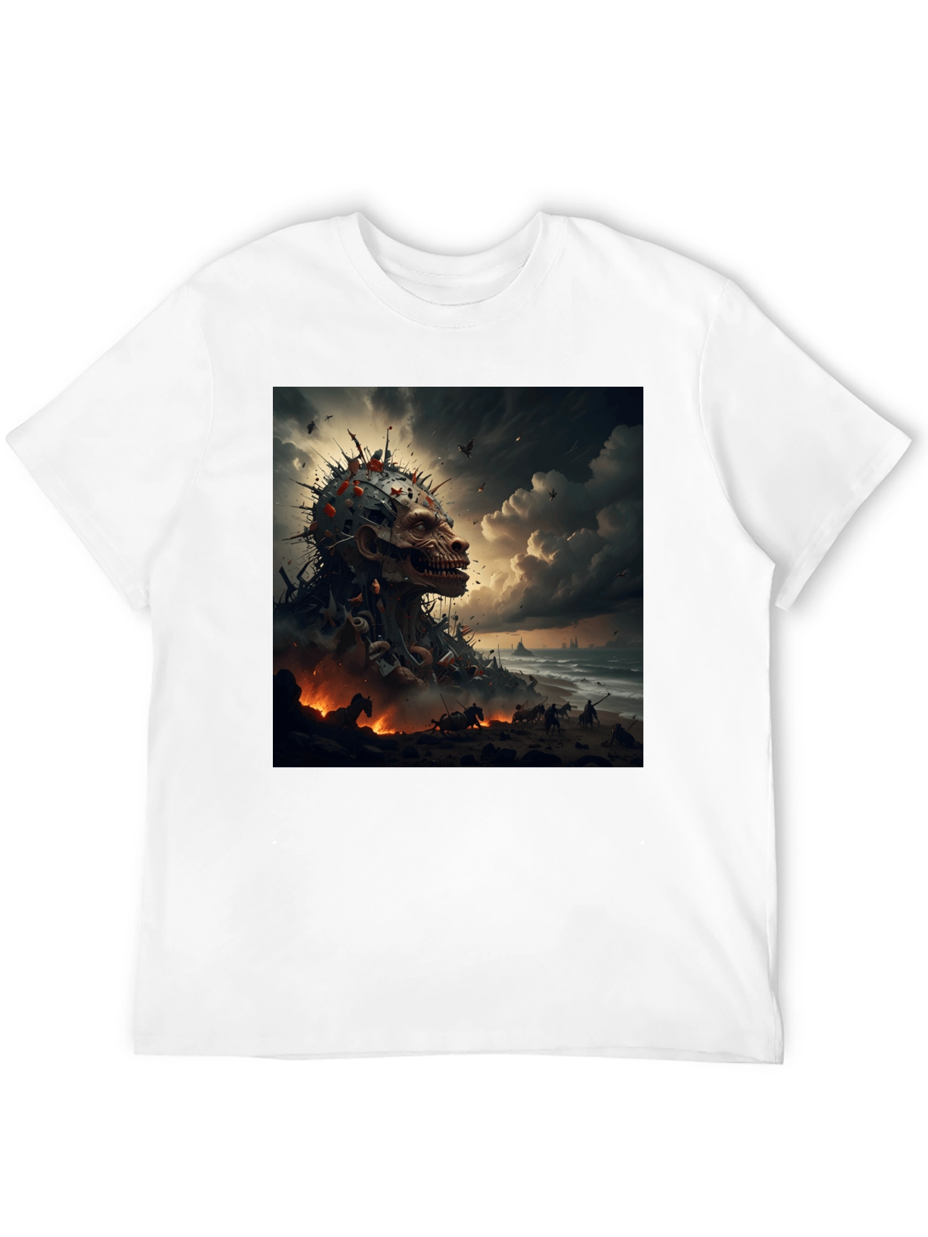 Apocalyptic Skull T-Shirt - Edgy Graphic Tee