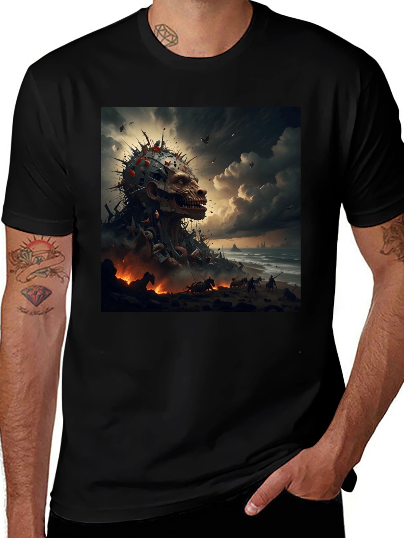 Apocalyptic Skull T-Shirt - Edgy Graphic Tee