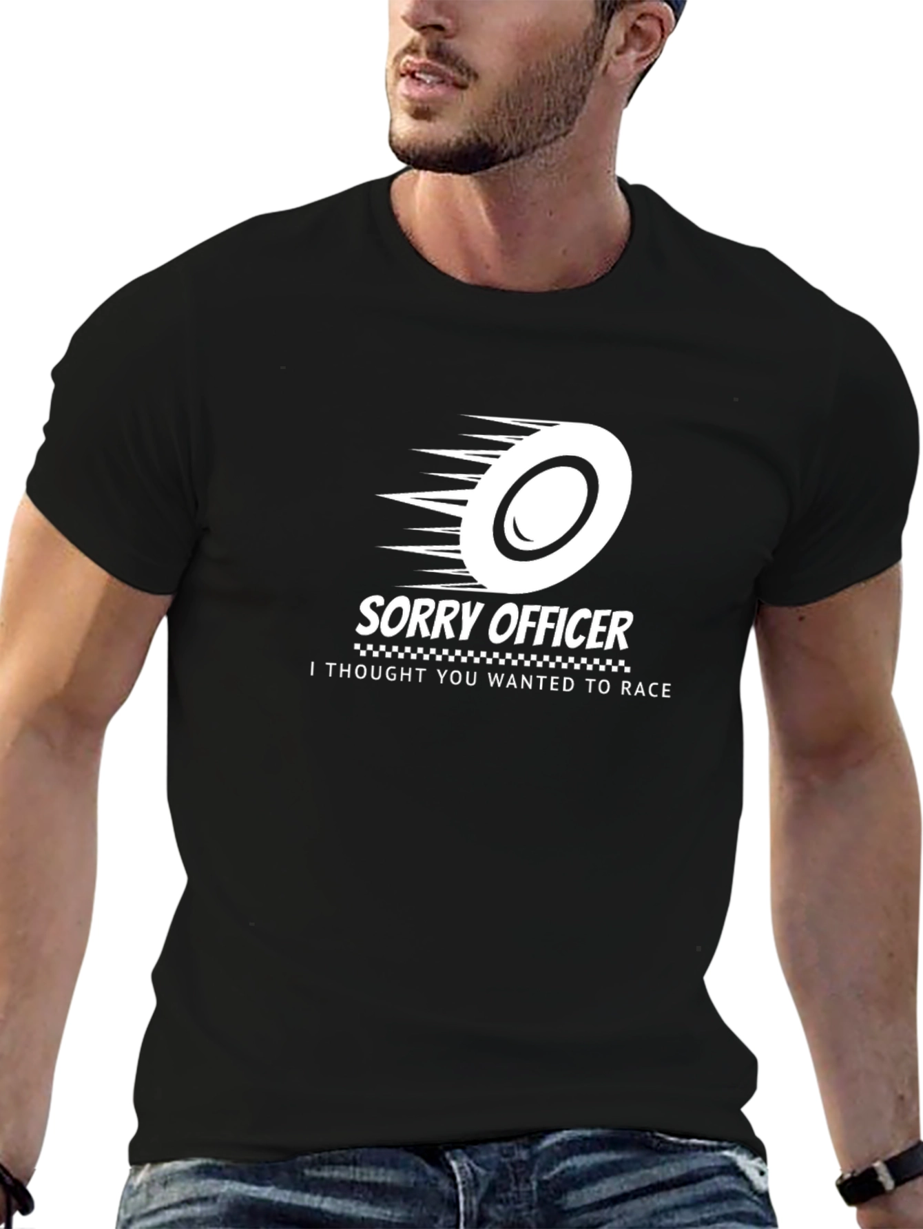 Sorry Officer Race Car T-Shirt