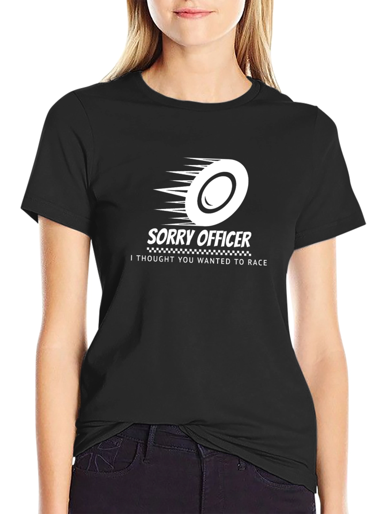 Sorry Officer Race Car T-Shirt