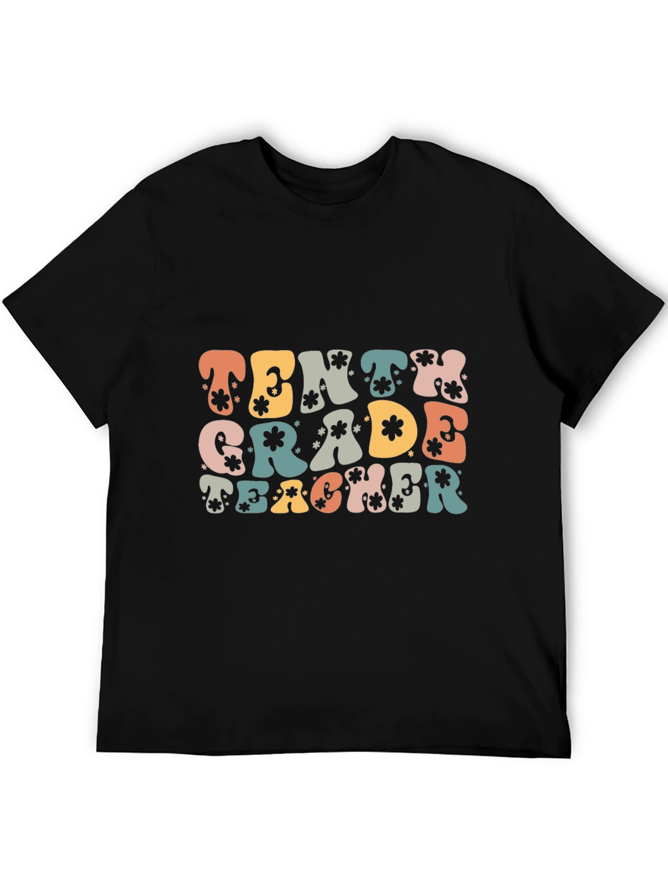 Tenth Grade Teacher Retro Graphic T-Shirt