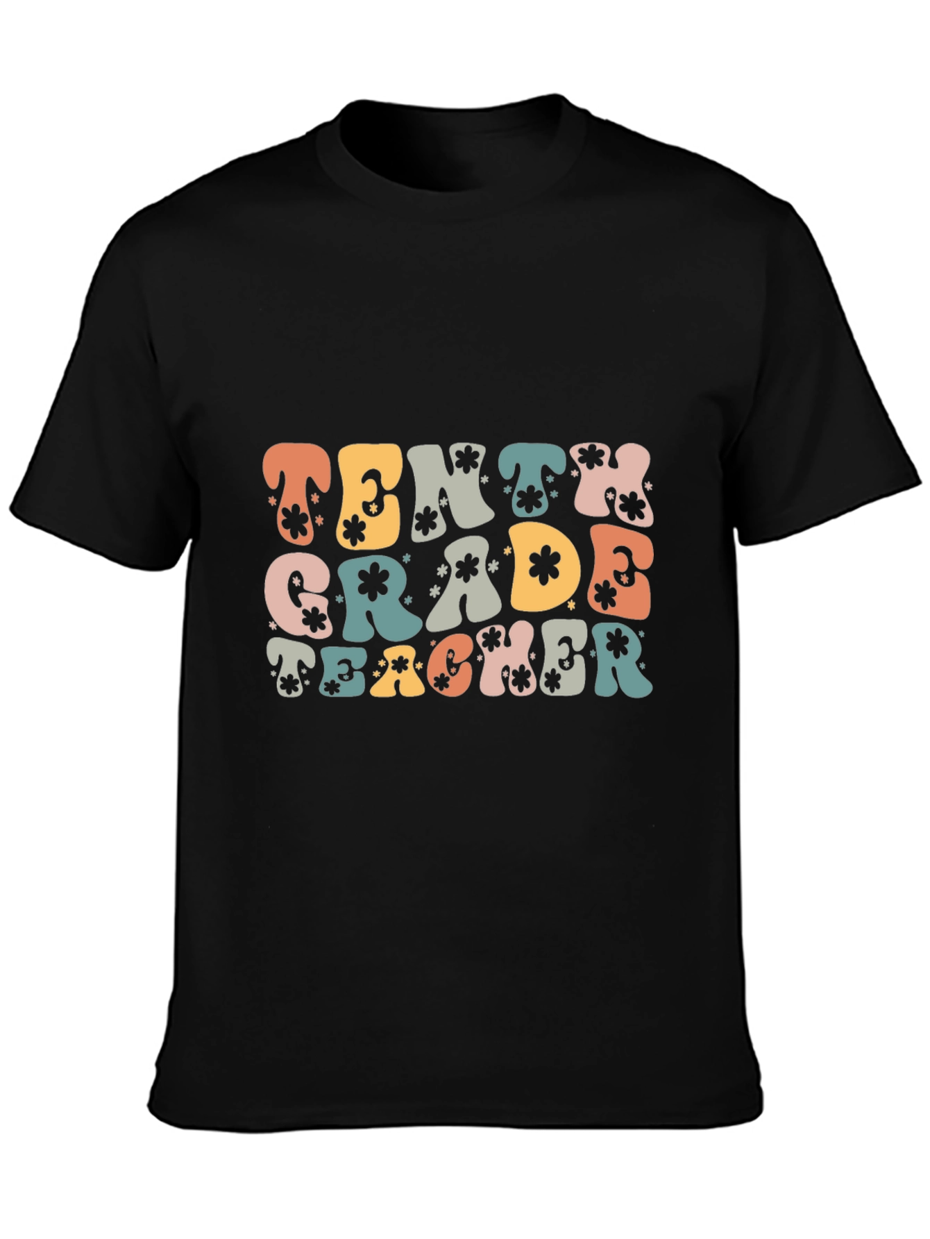 Tenth Grade Teacher Retro Graphic T-Shirt
