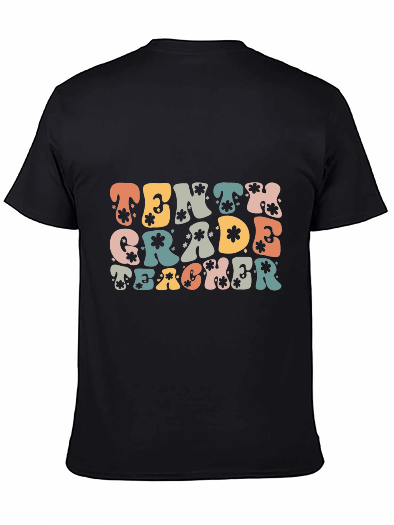 Tenth Grade Teacher Retro Graphic T-Shirt