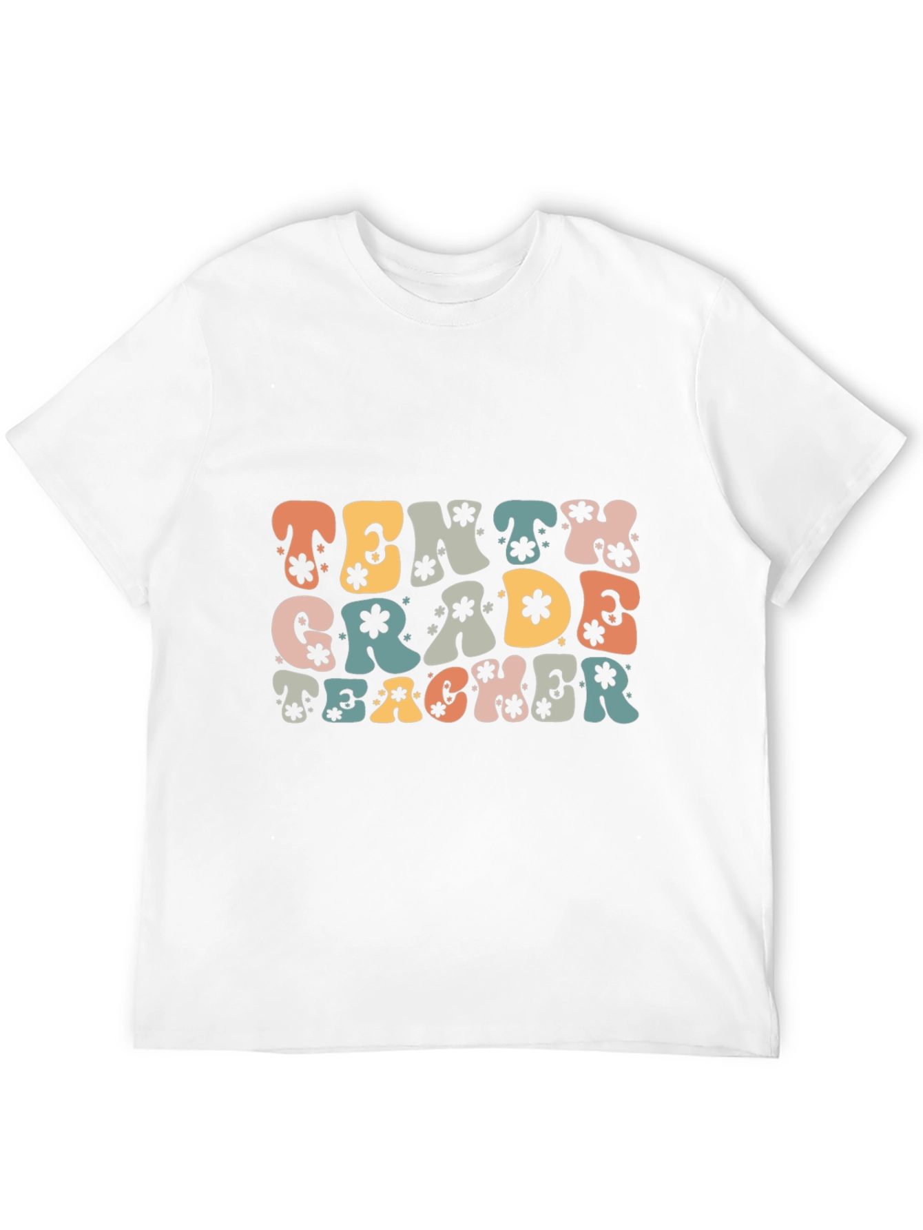 Tenth Grade Teacher Retro Graphic T-Shirt