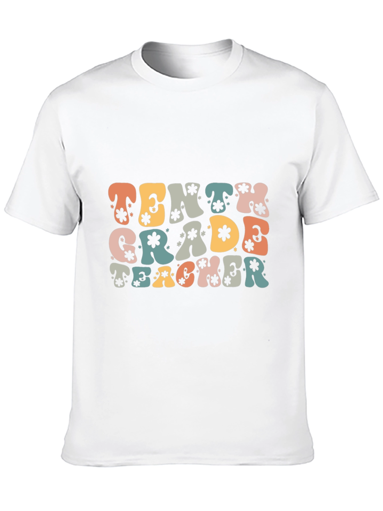 Tenth Grade Teacher Retro Graphic T-Shirt