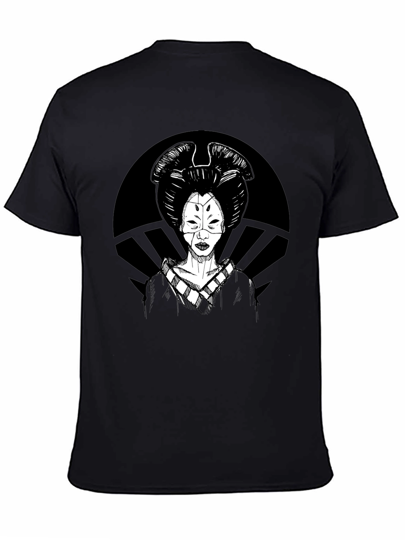 Geisha Graphic T-Shirt - Black
