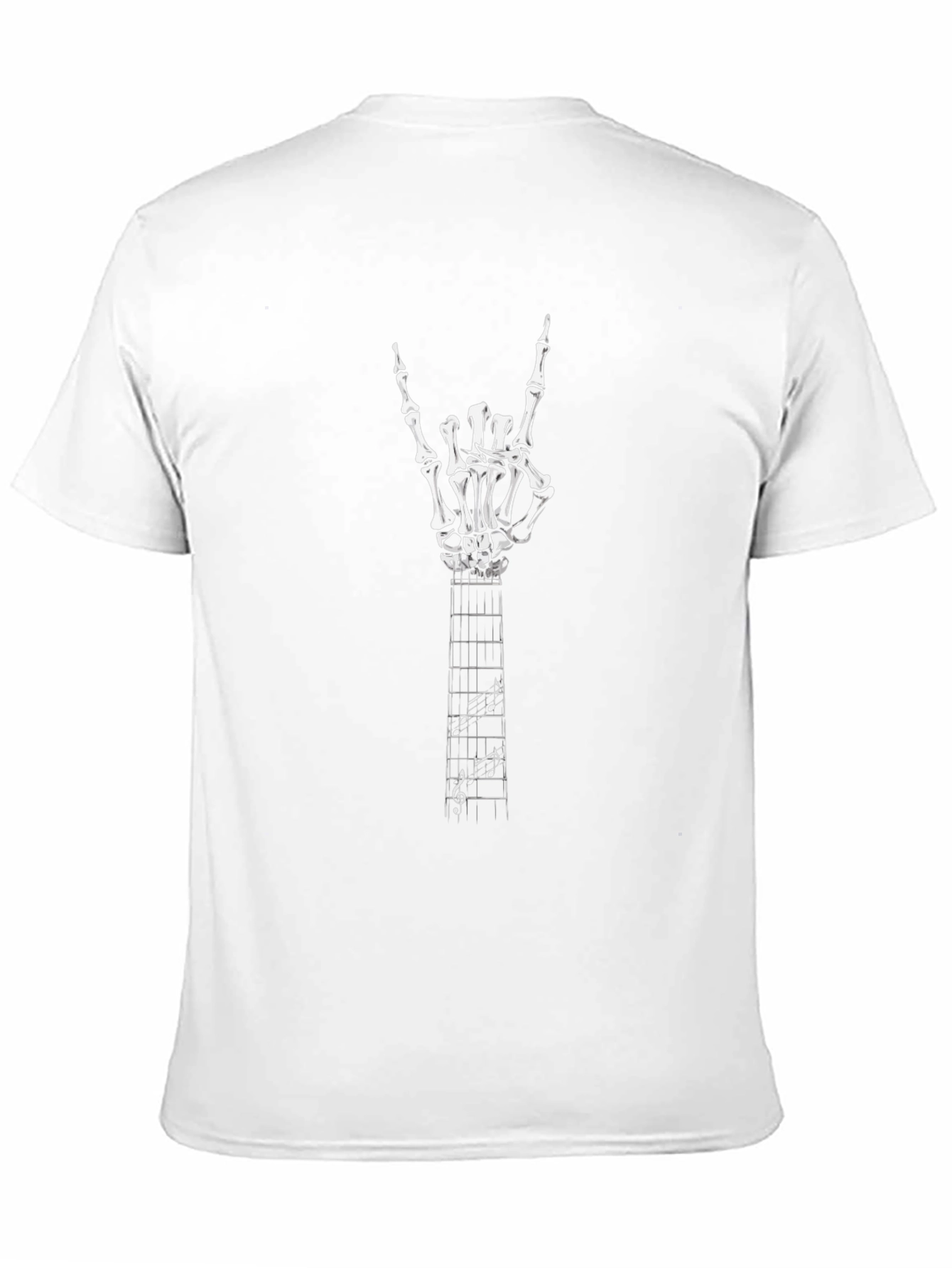 Rock On Skeleton Hand Guitar Music T-Shirt
