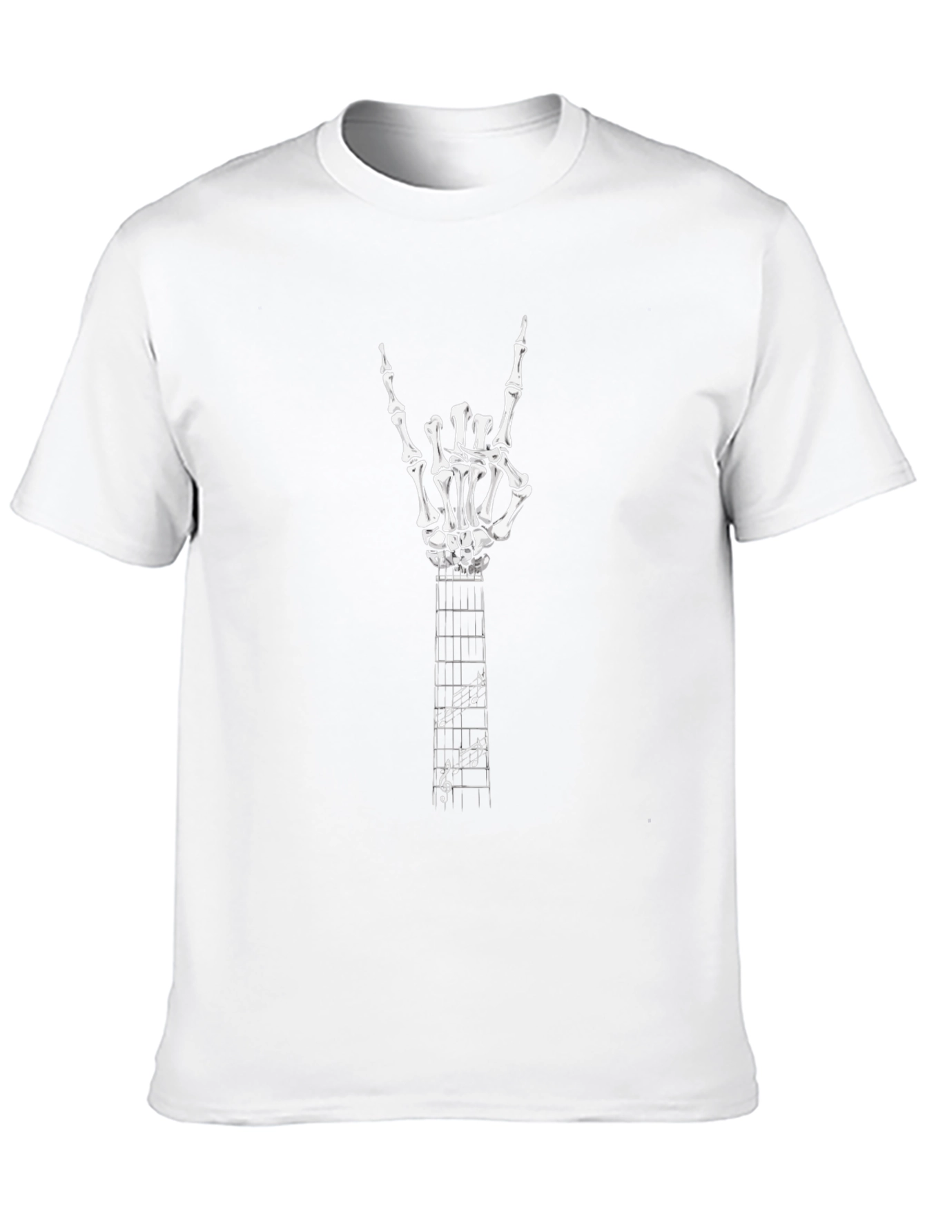 Rock On Skeleton Hand Guitar Music T-Shirt