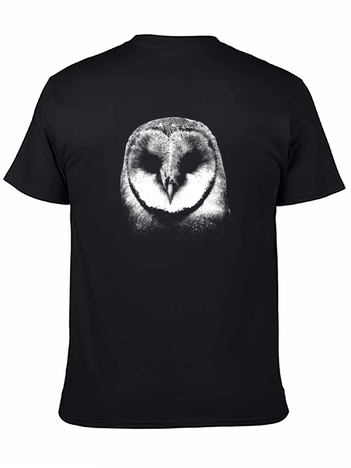Owl Graphic Print Black T-Shirt