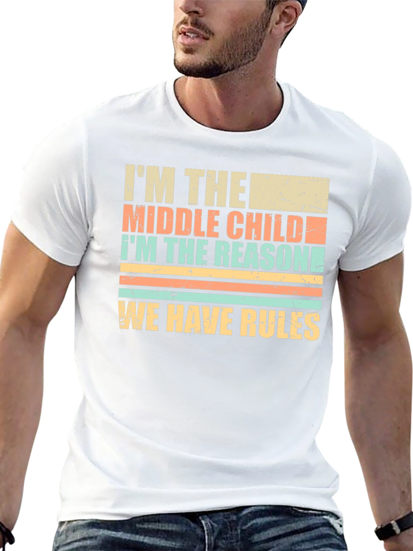 Middle Child Reason for Rules Graphic T-Shirt