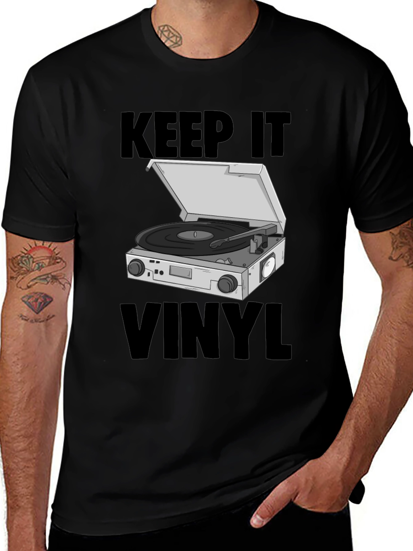 Keep it Vinyl T-Shirt - Retro Music Lover Tee