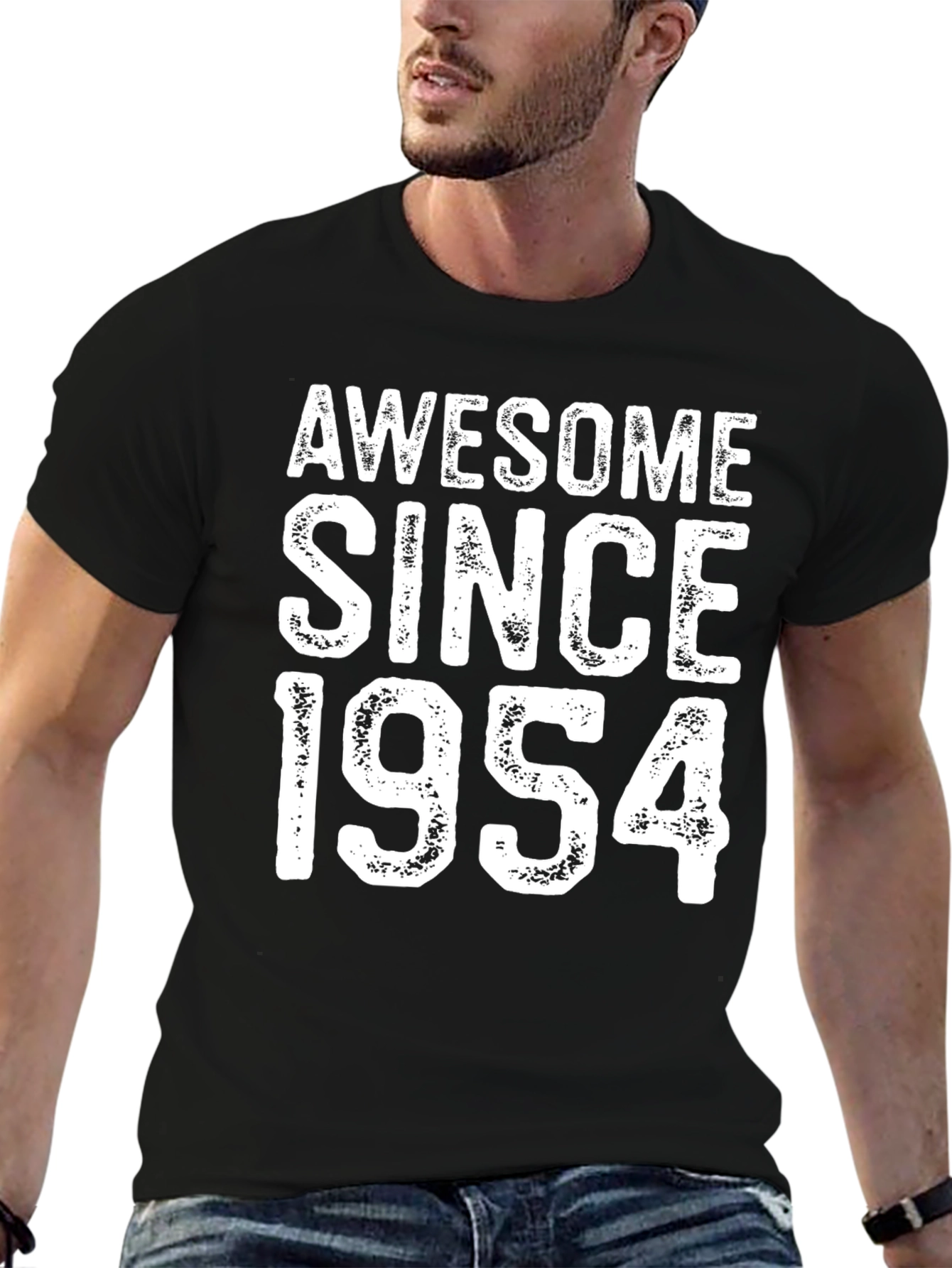 Awesome Since 1954 Black Graphic T-Shirt
