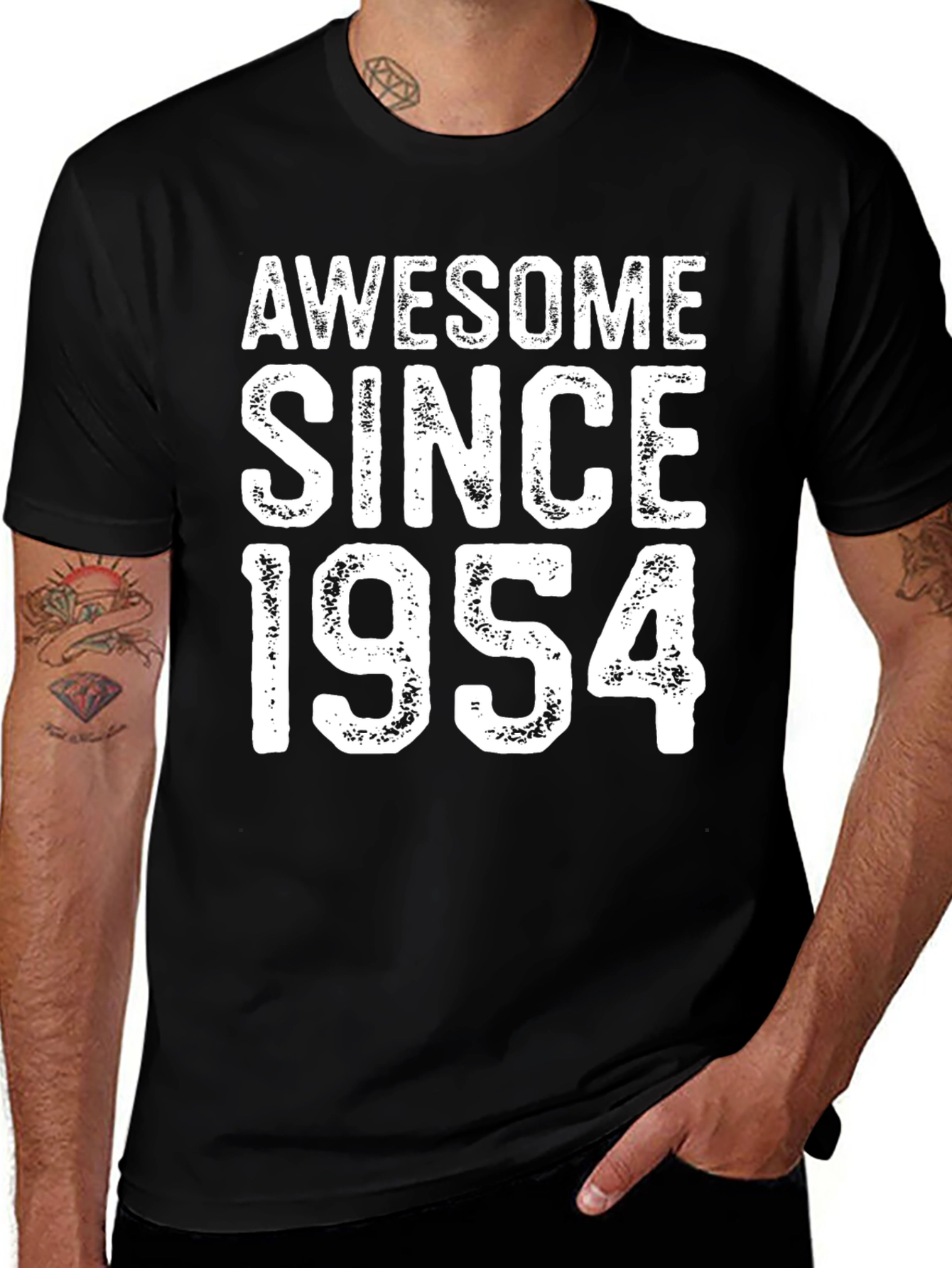 Awesome Since 1954 Black Graphic T-Shirt