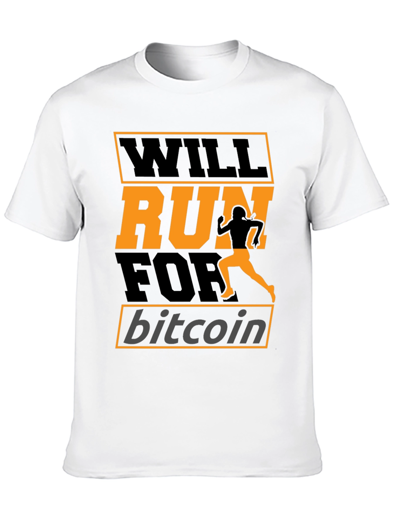 Will Run for Bitcoin Black T-Shirt
