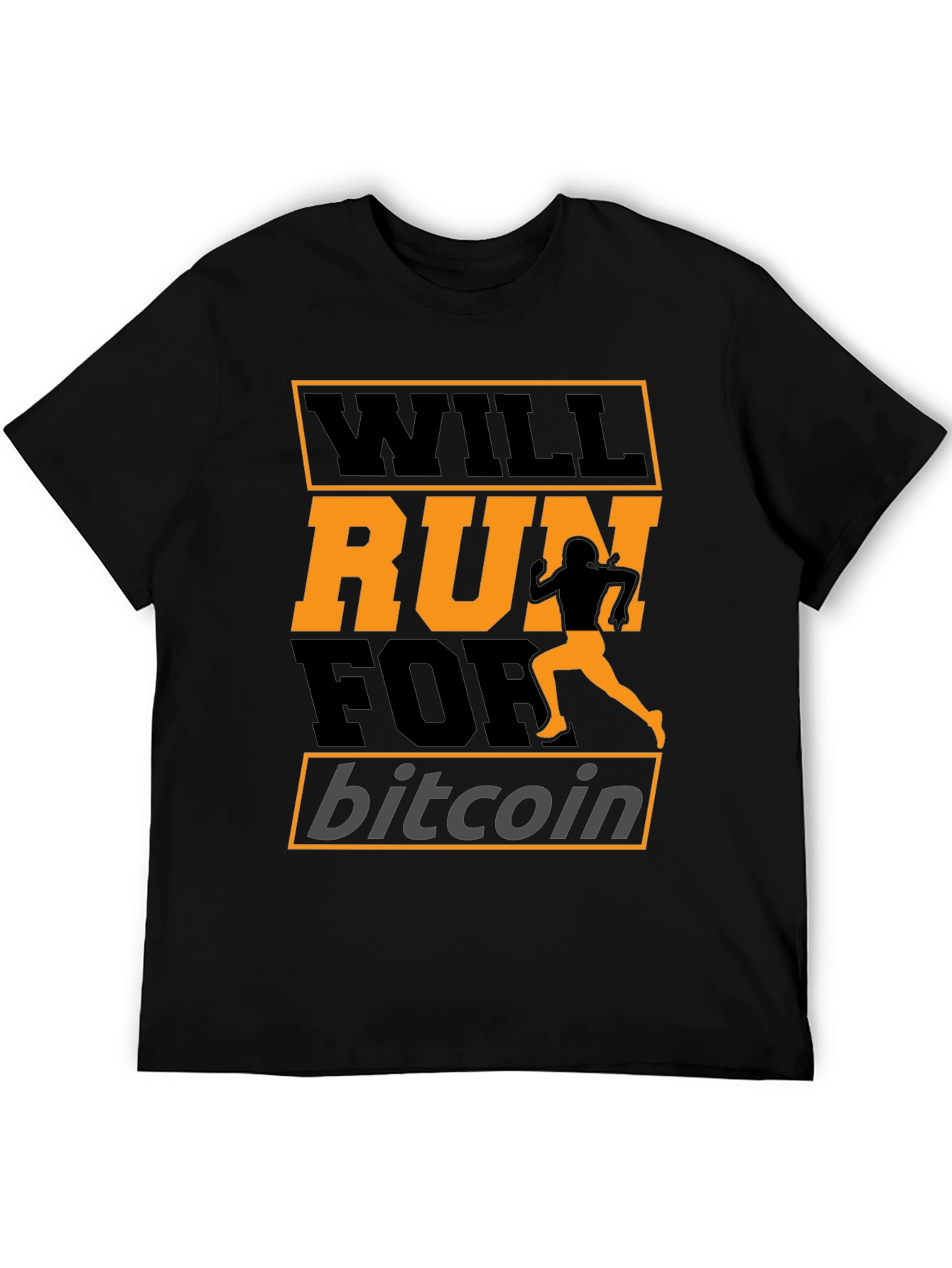 Will Run for Bitcoin Black T-Shirt