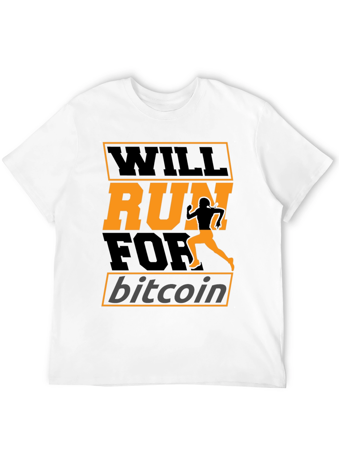 Will Run for Bitcoin Black T-Shirt
