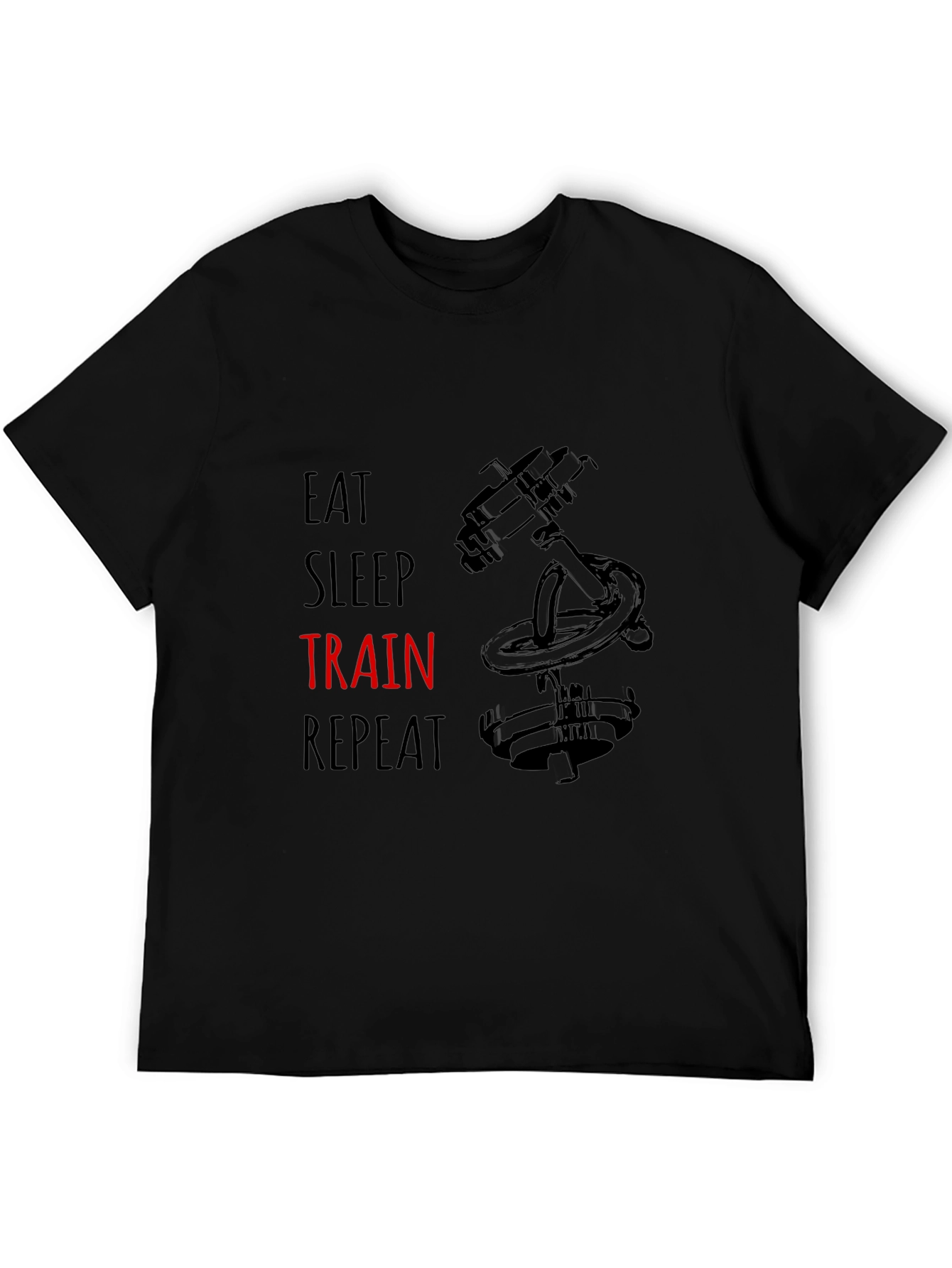 Eat Sleep Train Repeat Graphic T-Shirt