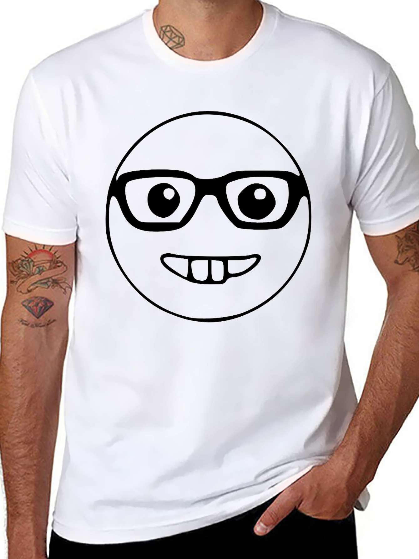 Geek Emoji Graphic T-Shirt - Nerd Humor Tee