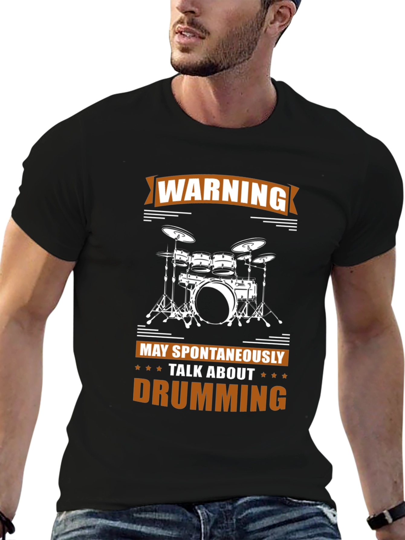 Warning May Spontaneously Talk About Drumming T-Shirt
