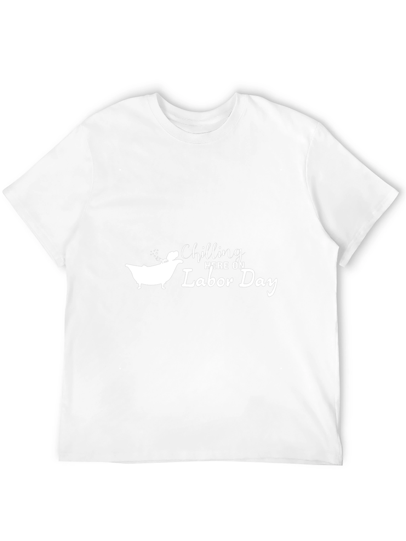 Chilling Here on Labor Day Black T-Shirt