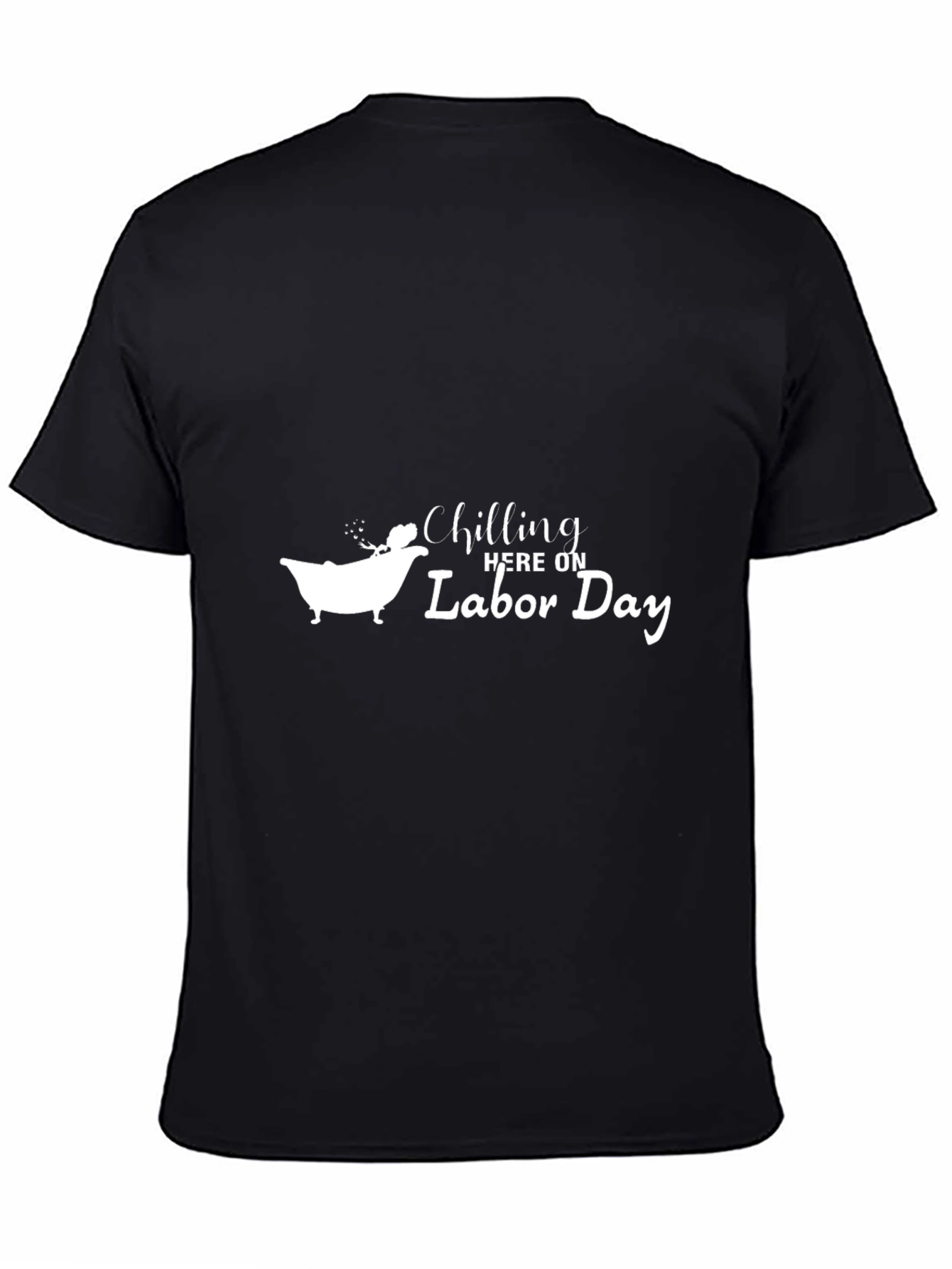 Chilling Here on Labor Day Black T-Shirt