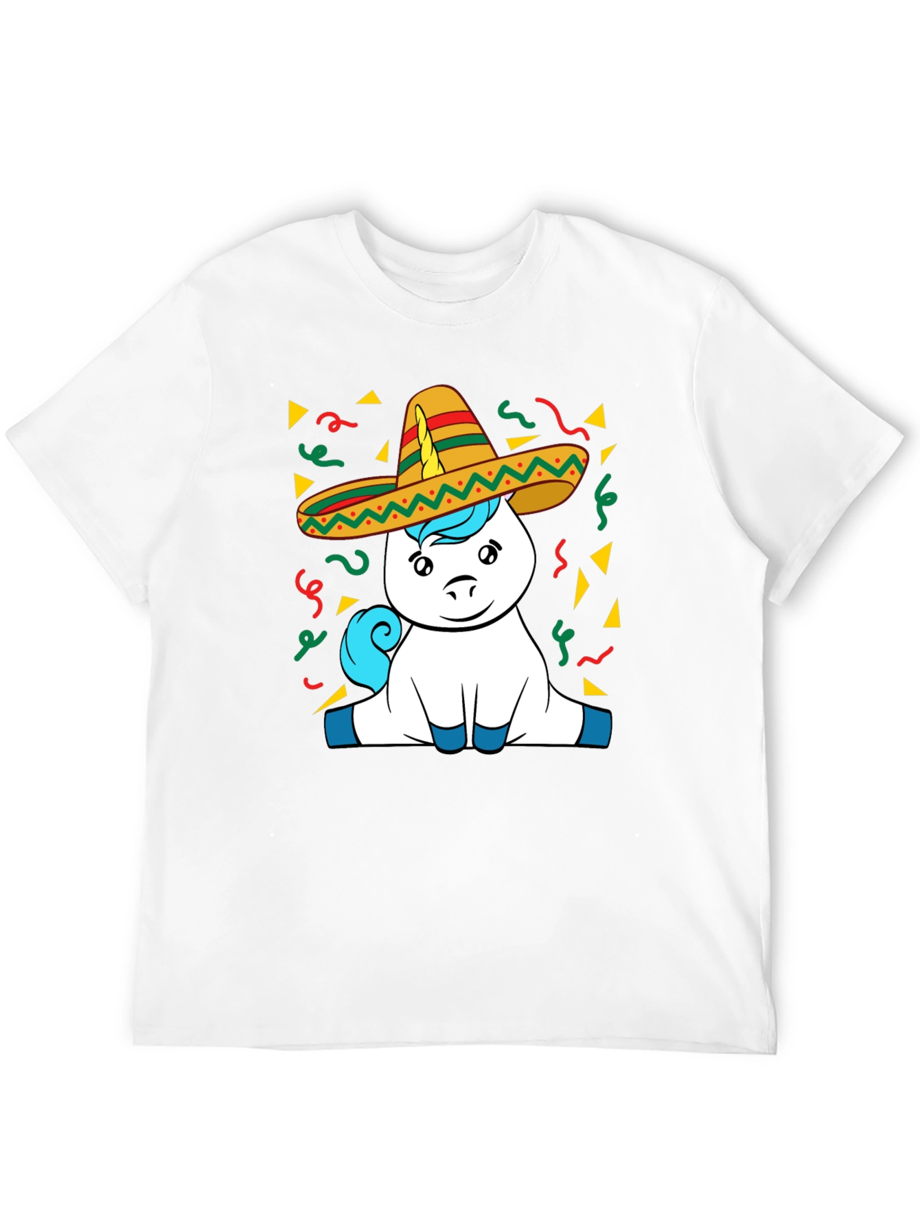 Unicorn Cinco De Mayo Black T-Shirt