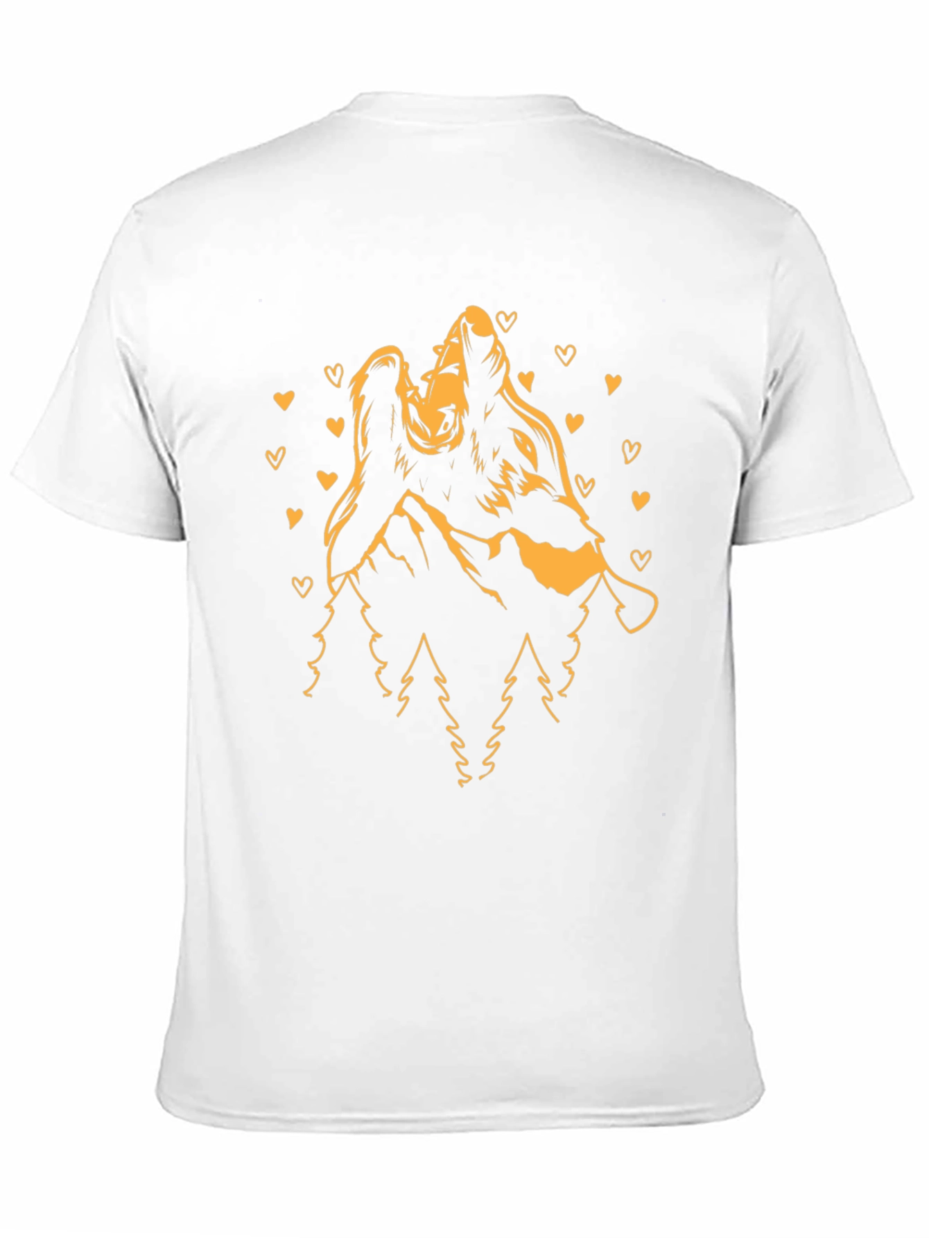 Wolf Couple Love Mountain T-Shirt
