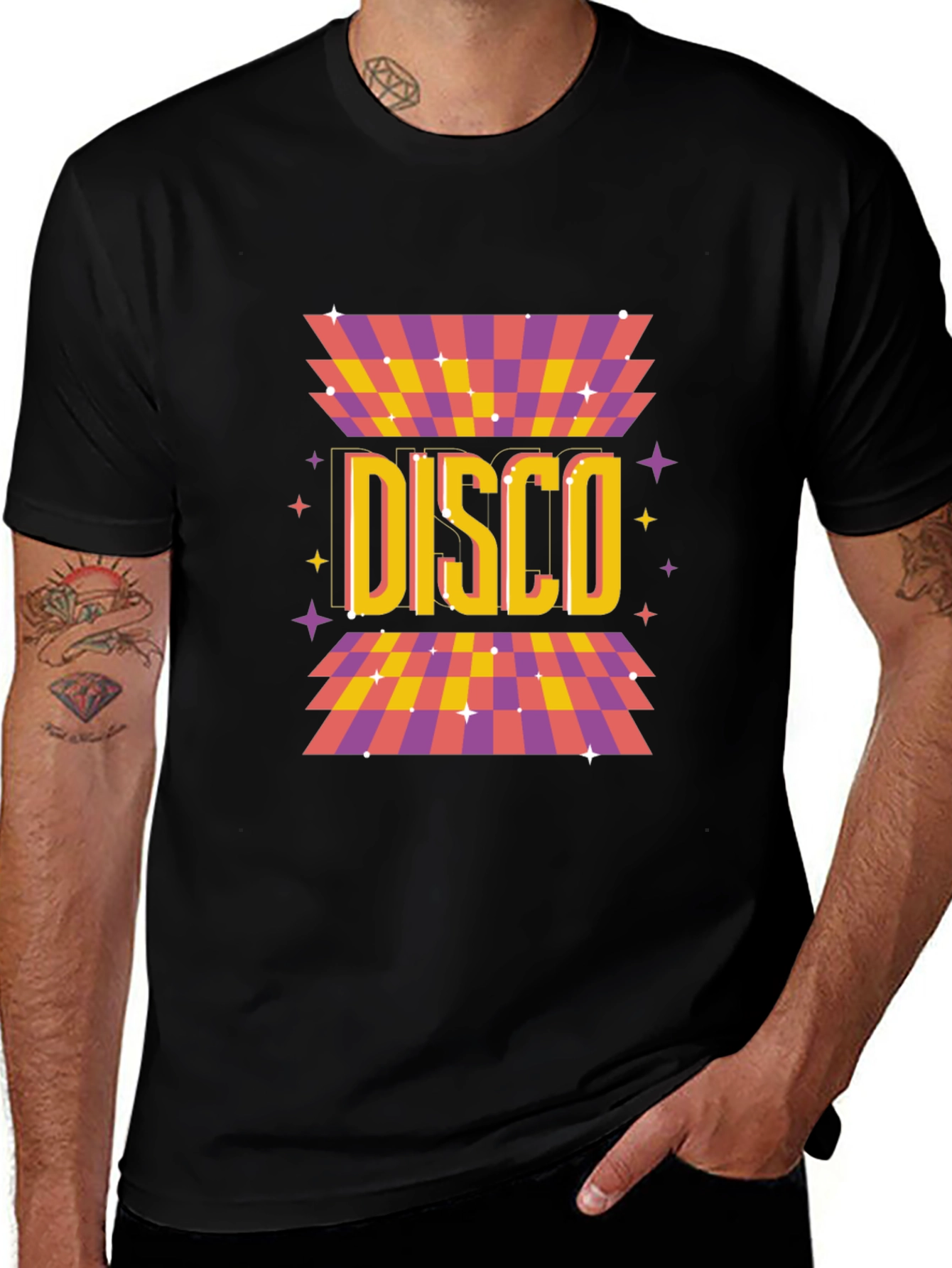 Retro Disco Graphic T-Shirt - Bold 70s Style
