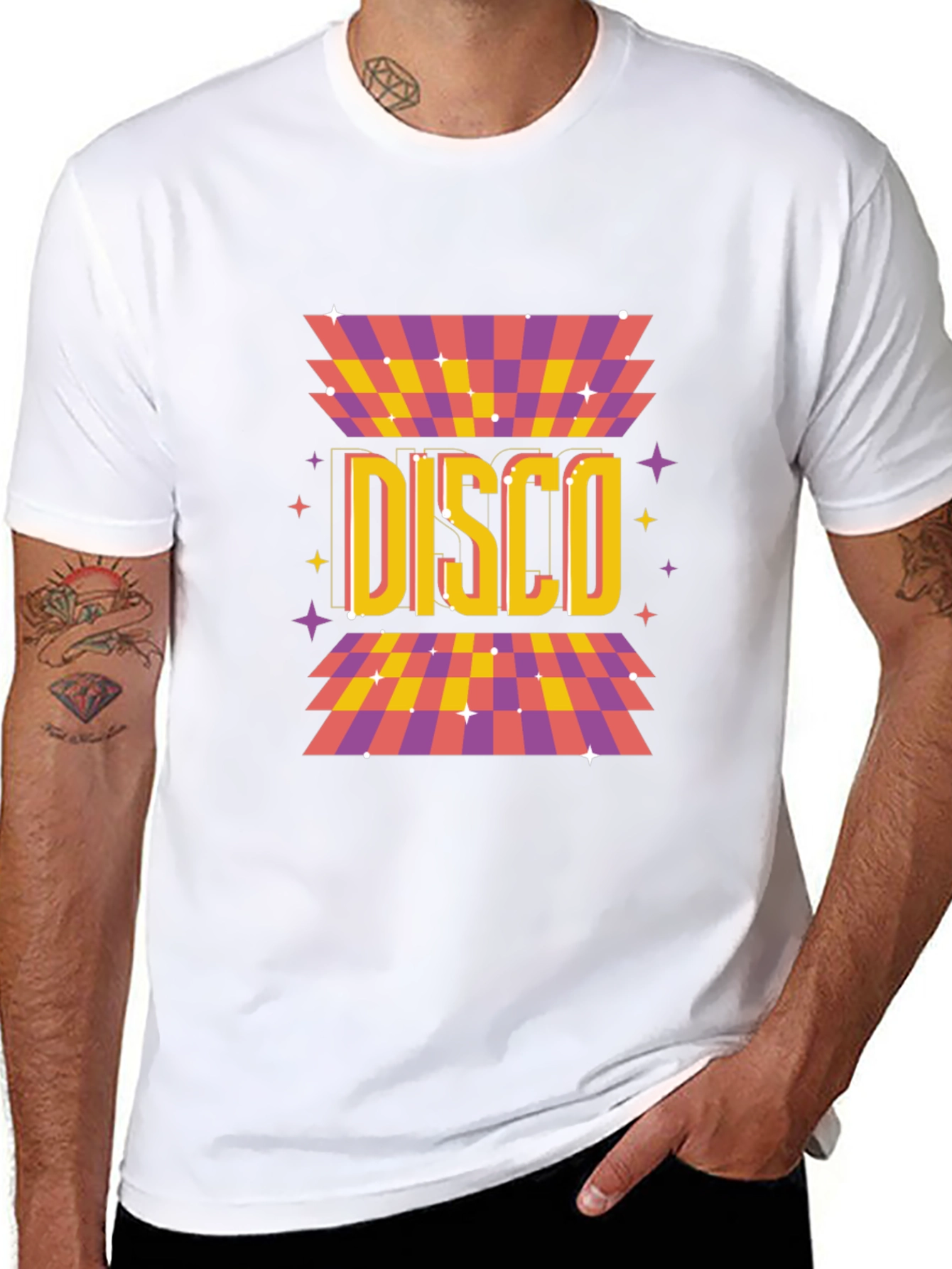 Retro Disco Graphic T-Shirt - Bold 70s Style