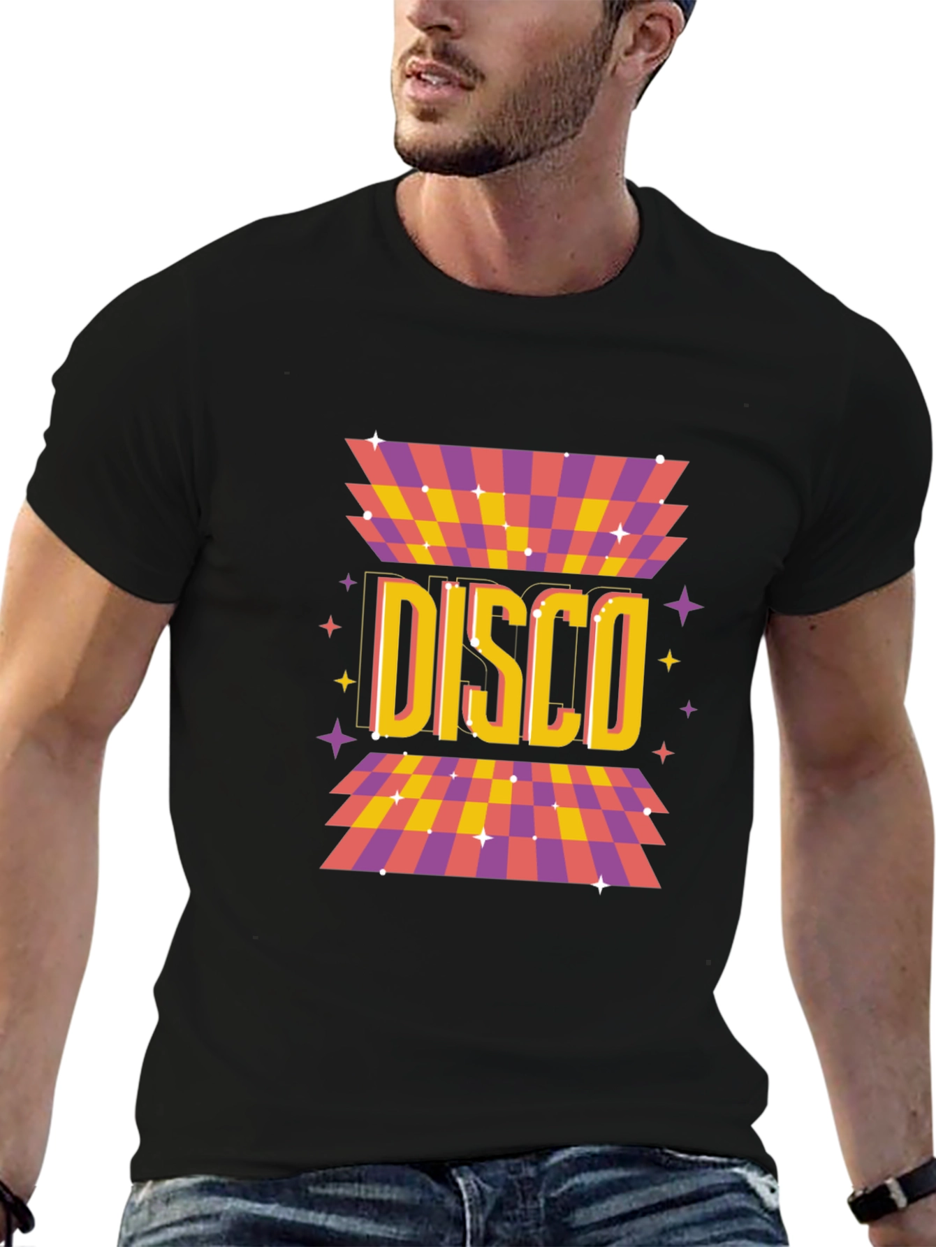 Retro Disco Graphic T-Shirt - Bold 70s Style