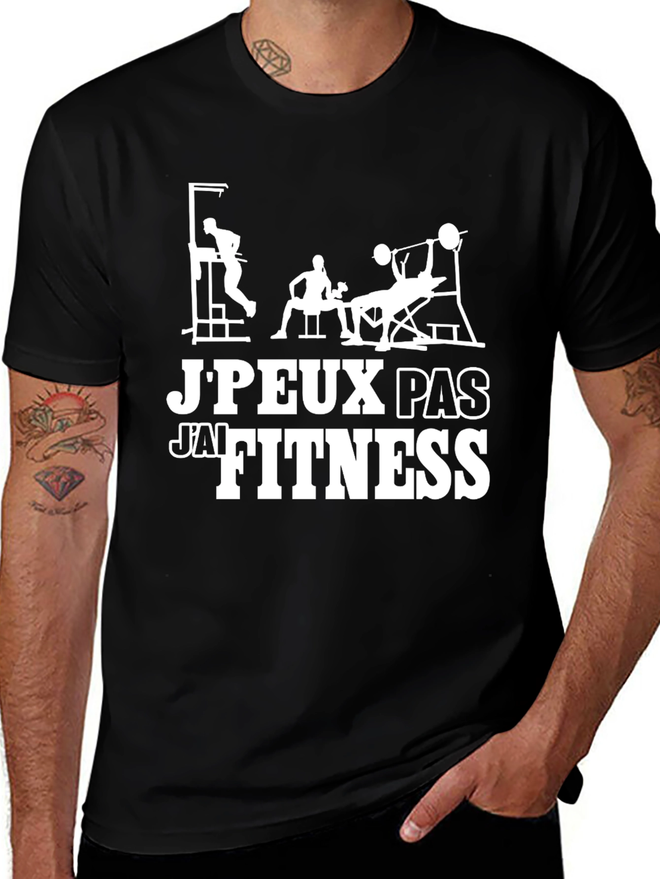Gym Workout T-Shirt - JPeux Pas Jai Fitness