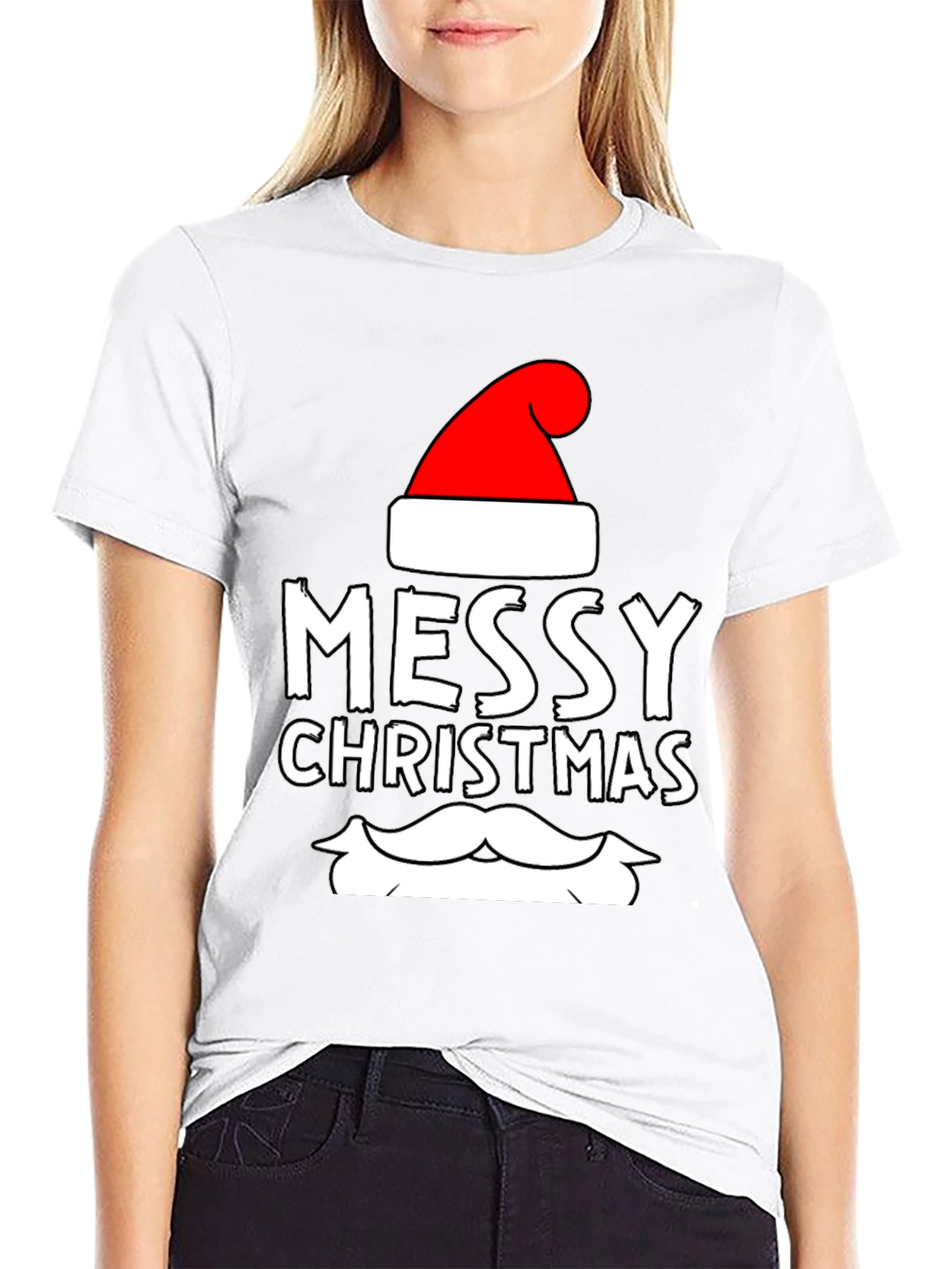 Messy Christmas Santa T-Shirt