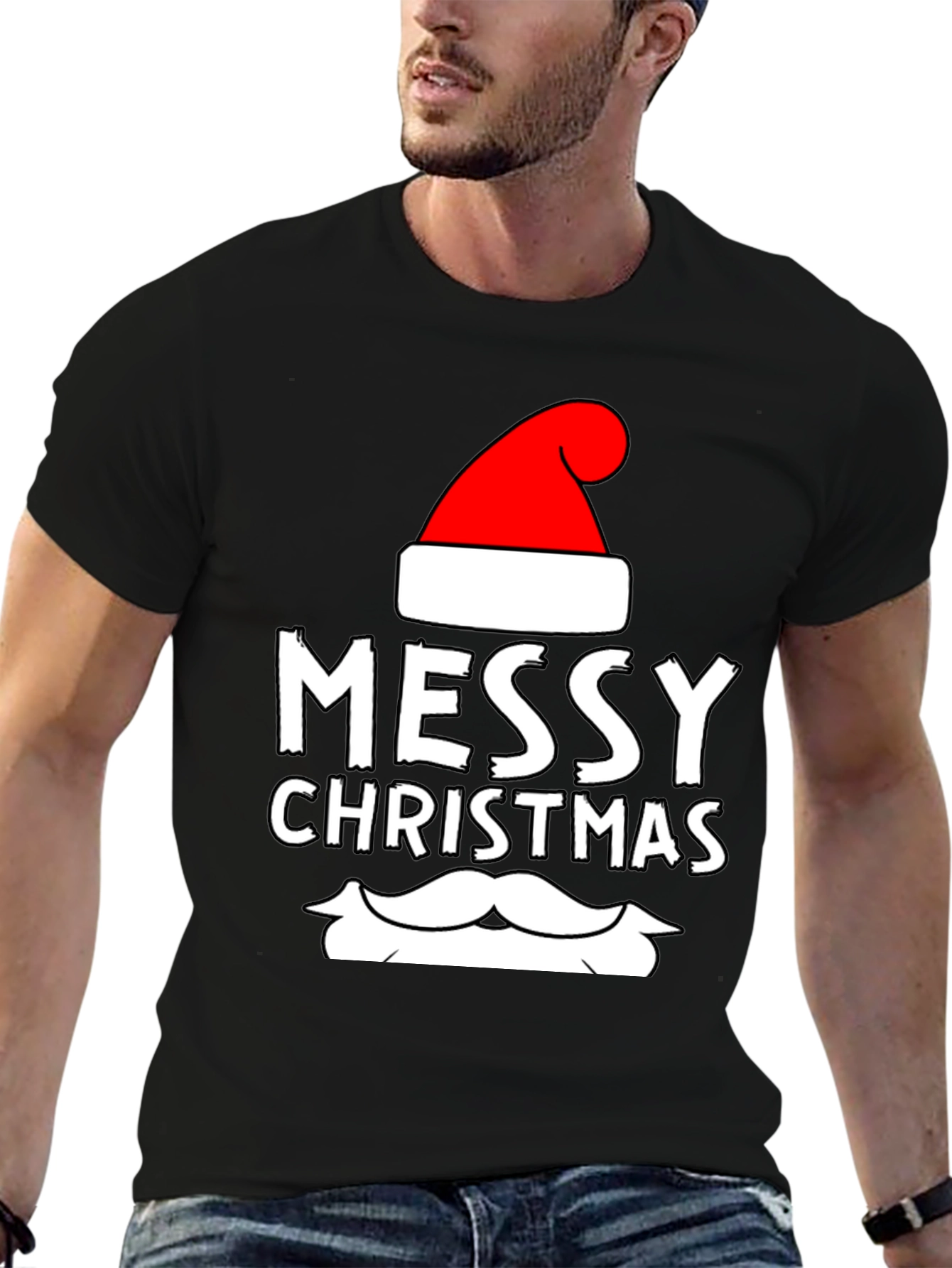 Messy Christmas Santa T-Shirt