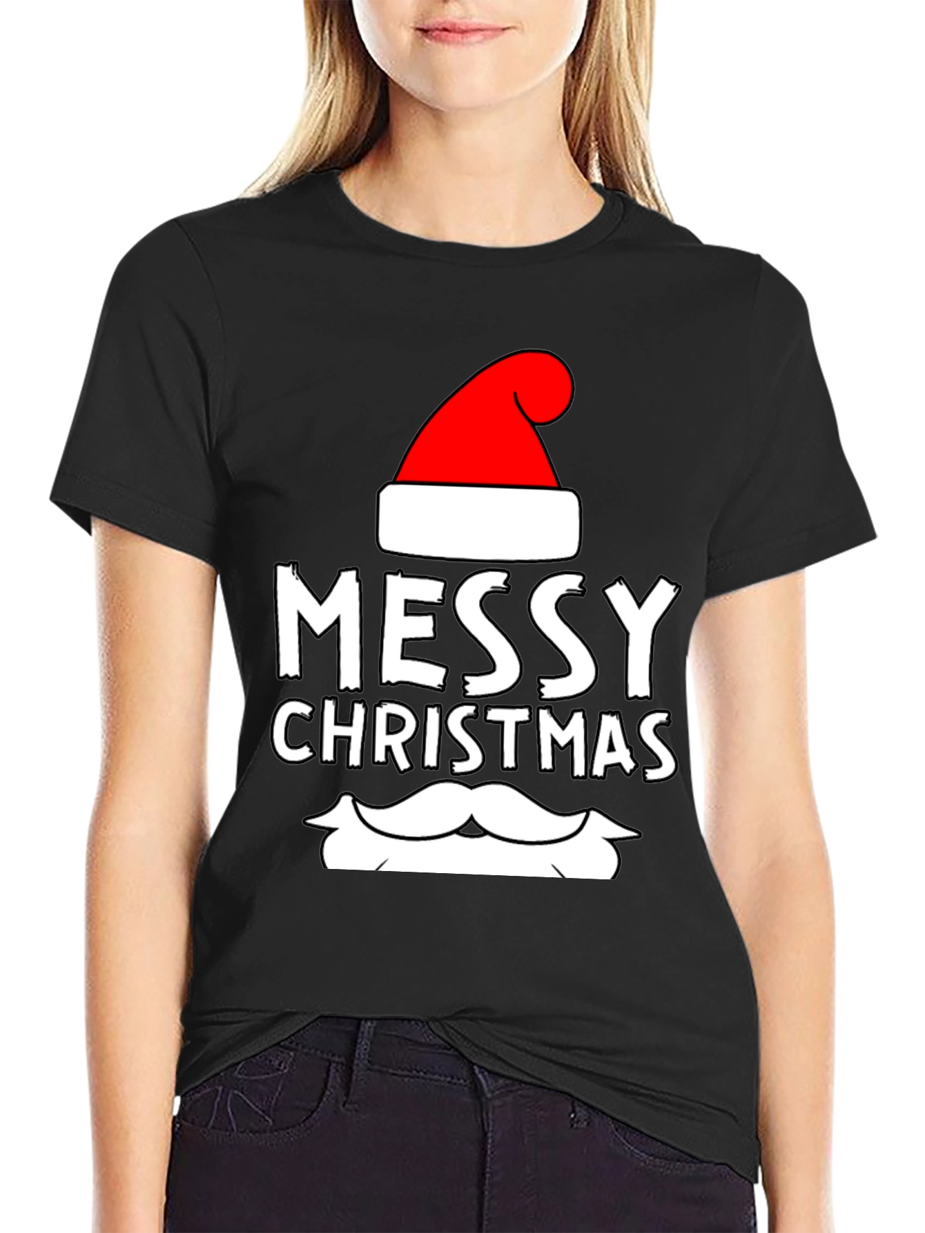 Messy Christmas Santa T-Shirt