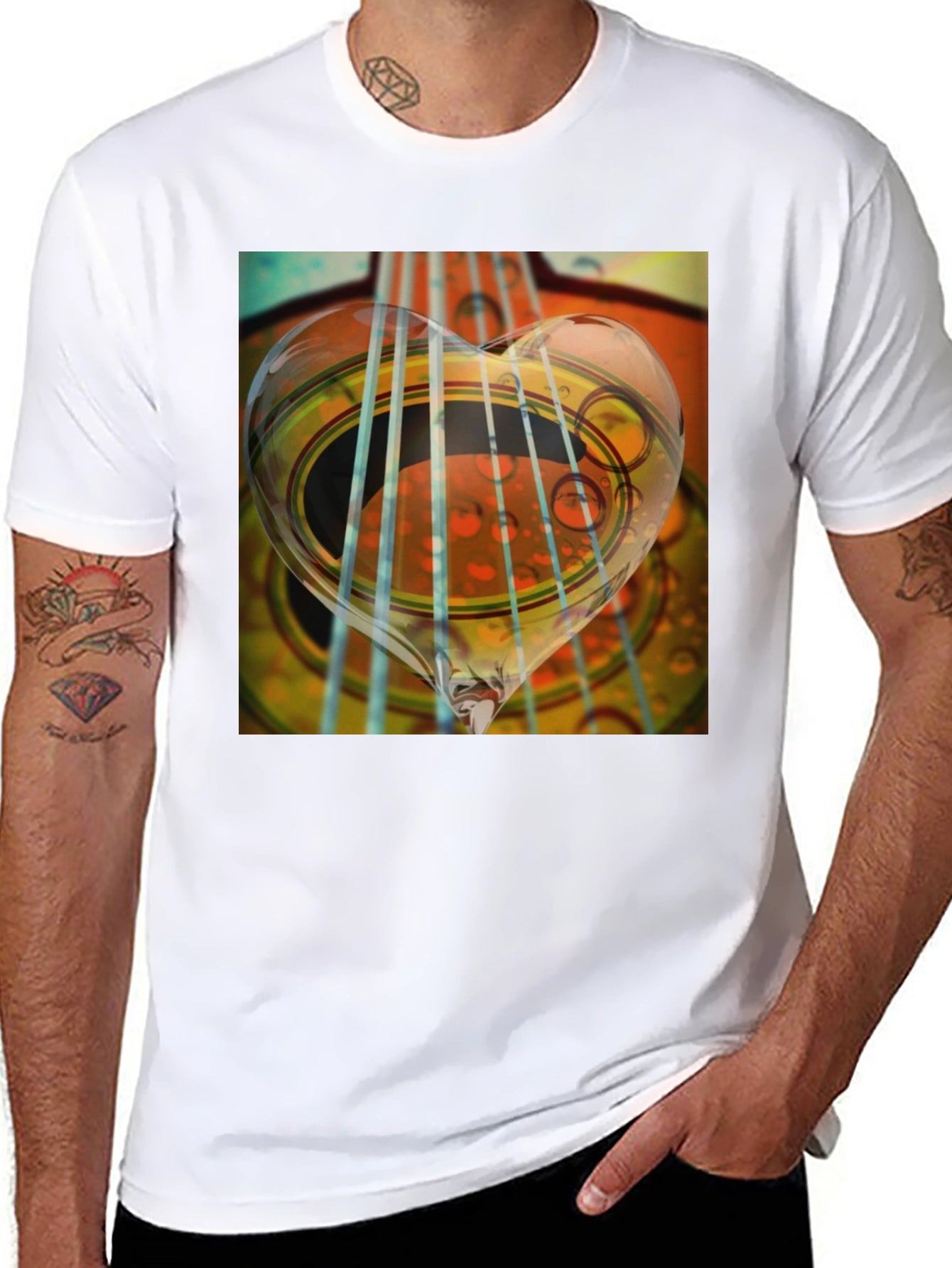 Guitar Heart String Graphic Tee