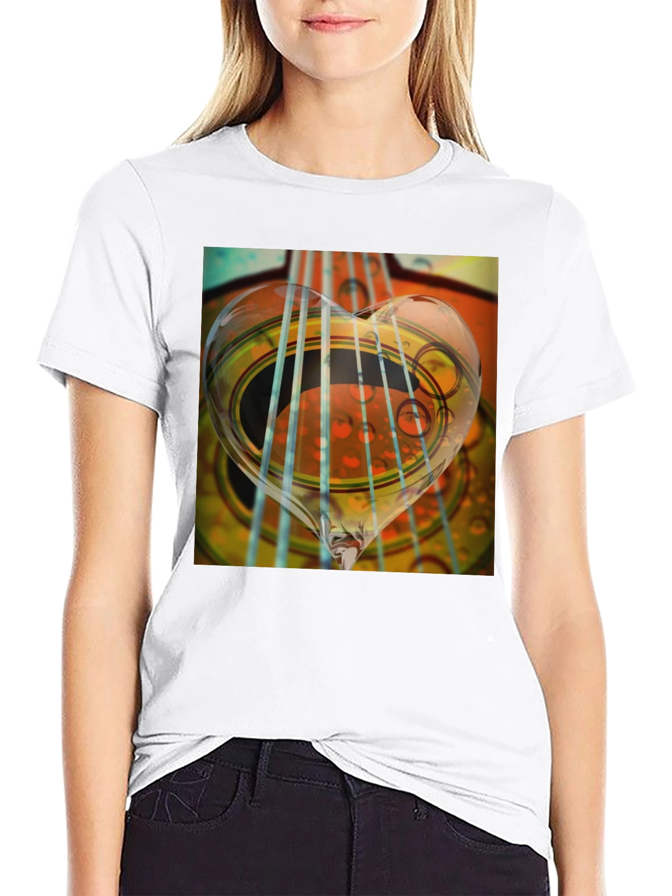 Guitar Heart String Graphic Tee