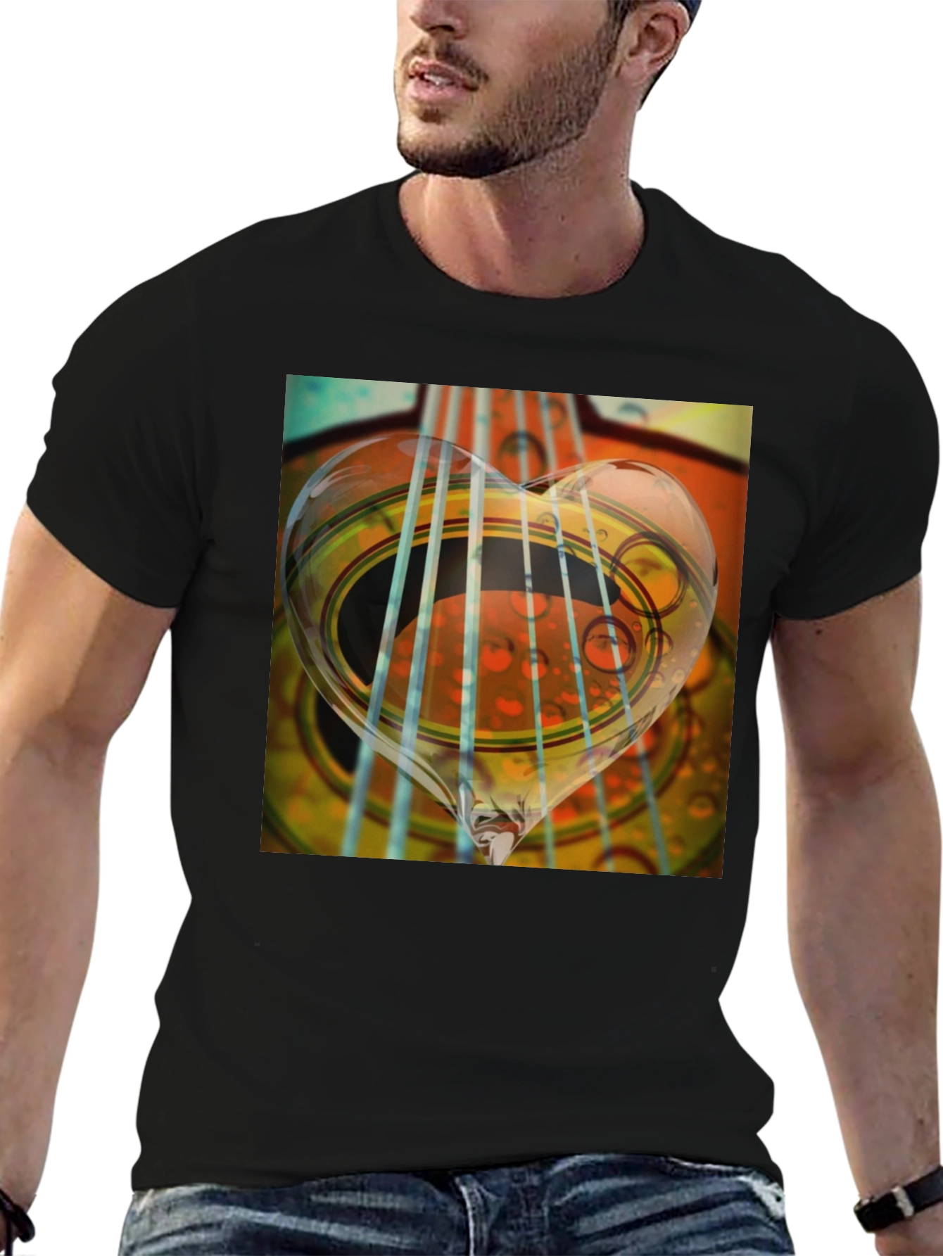 Guitar Heart String Graphic Tee