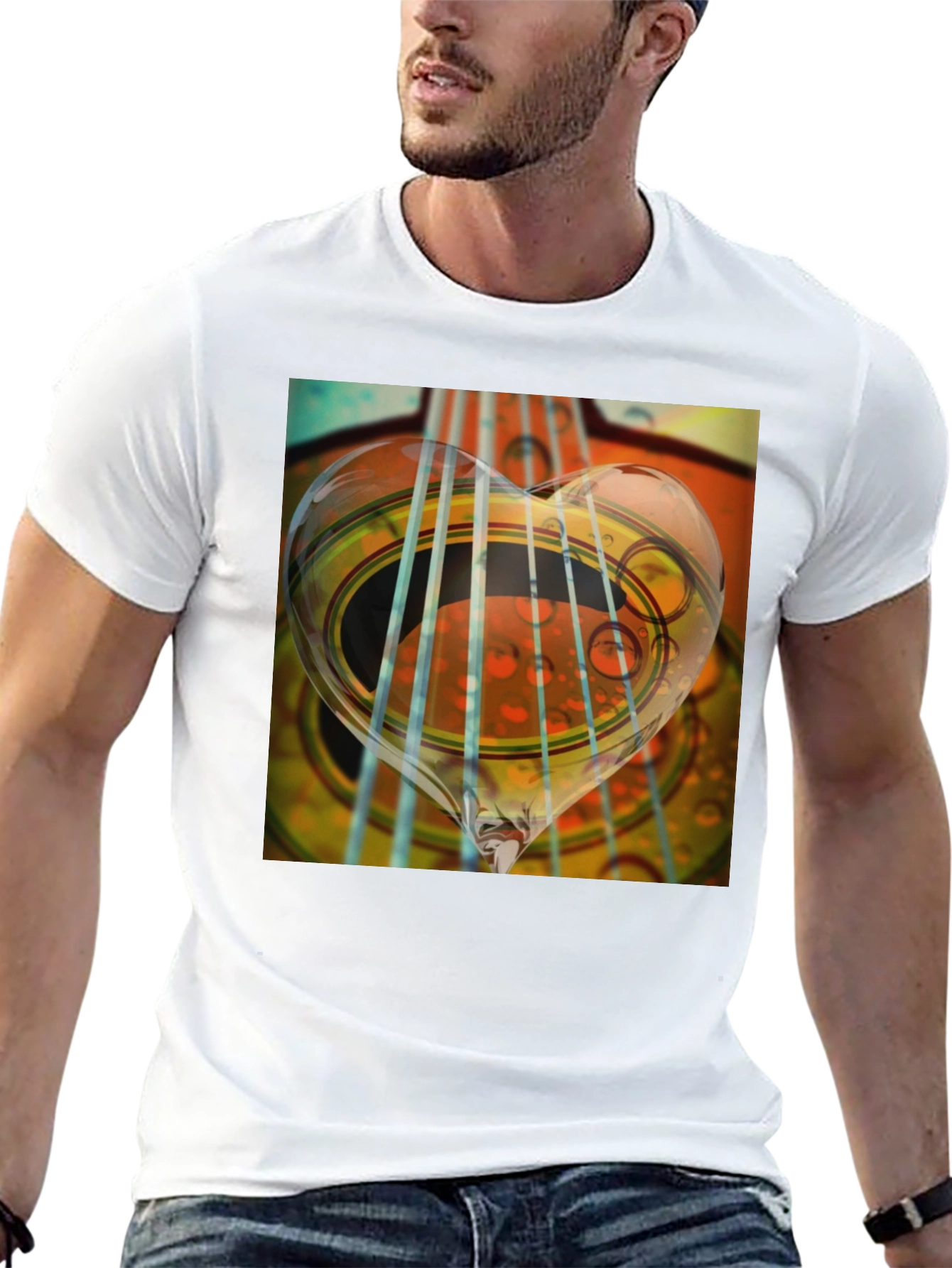Guitar Heart String Graphic Tee