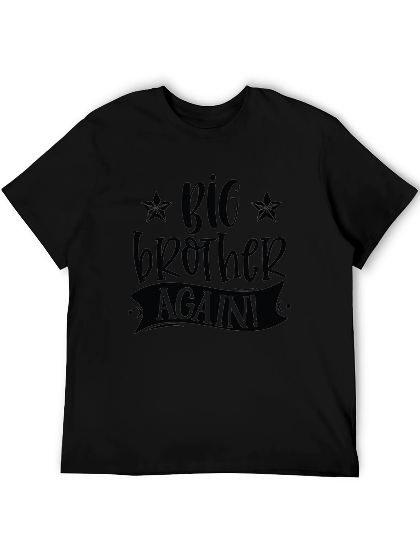 Big Brother Again! Black Graphic T-Shirt