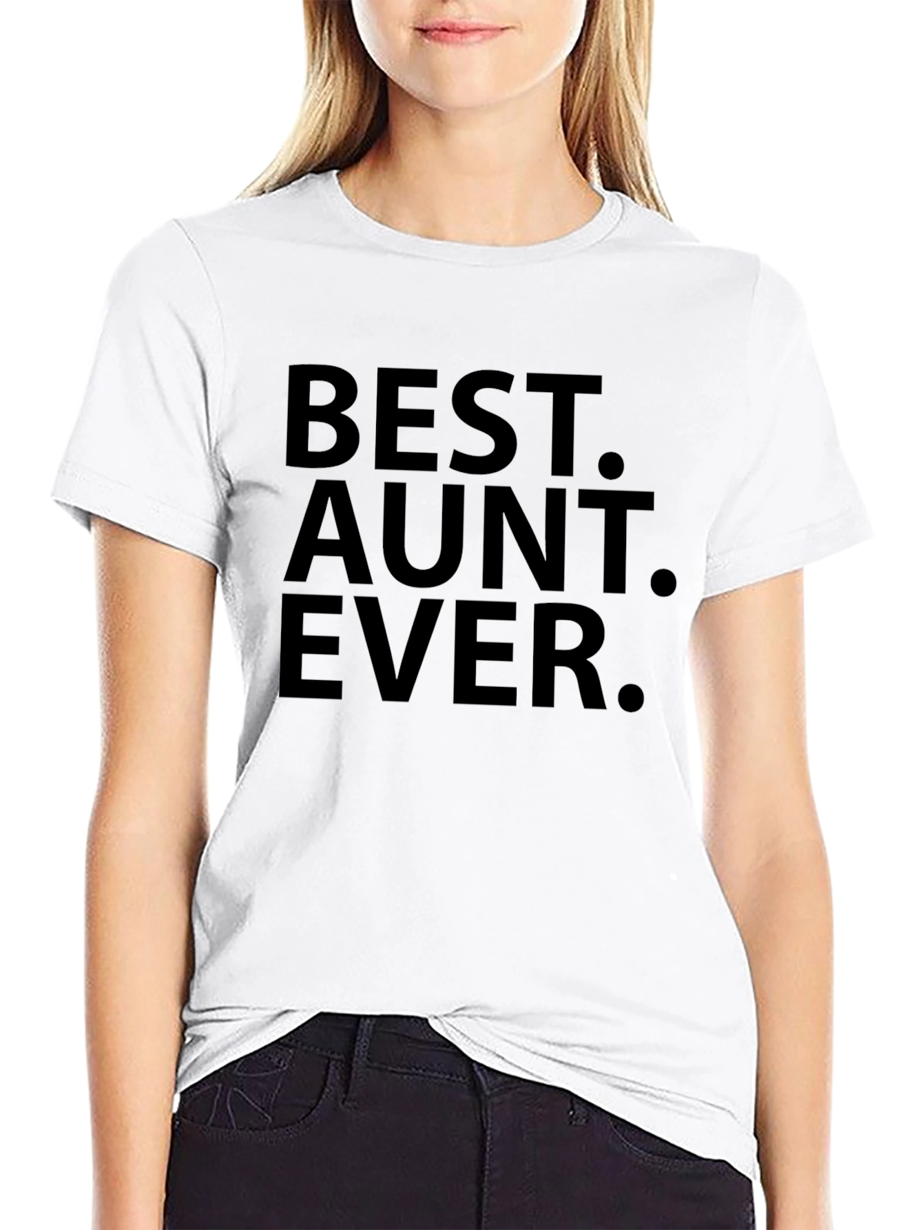 Best Aunt Ever Black T-Shirt Gift