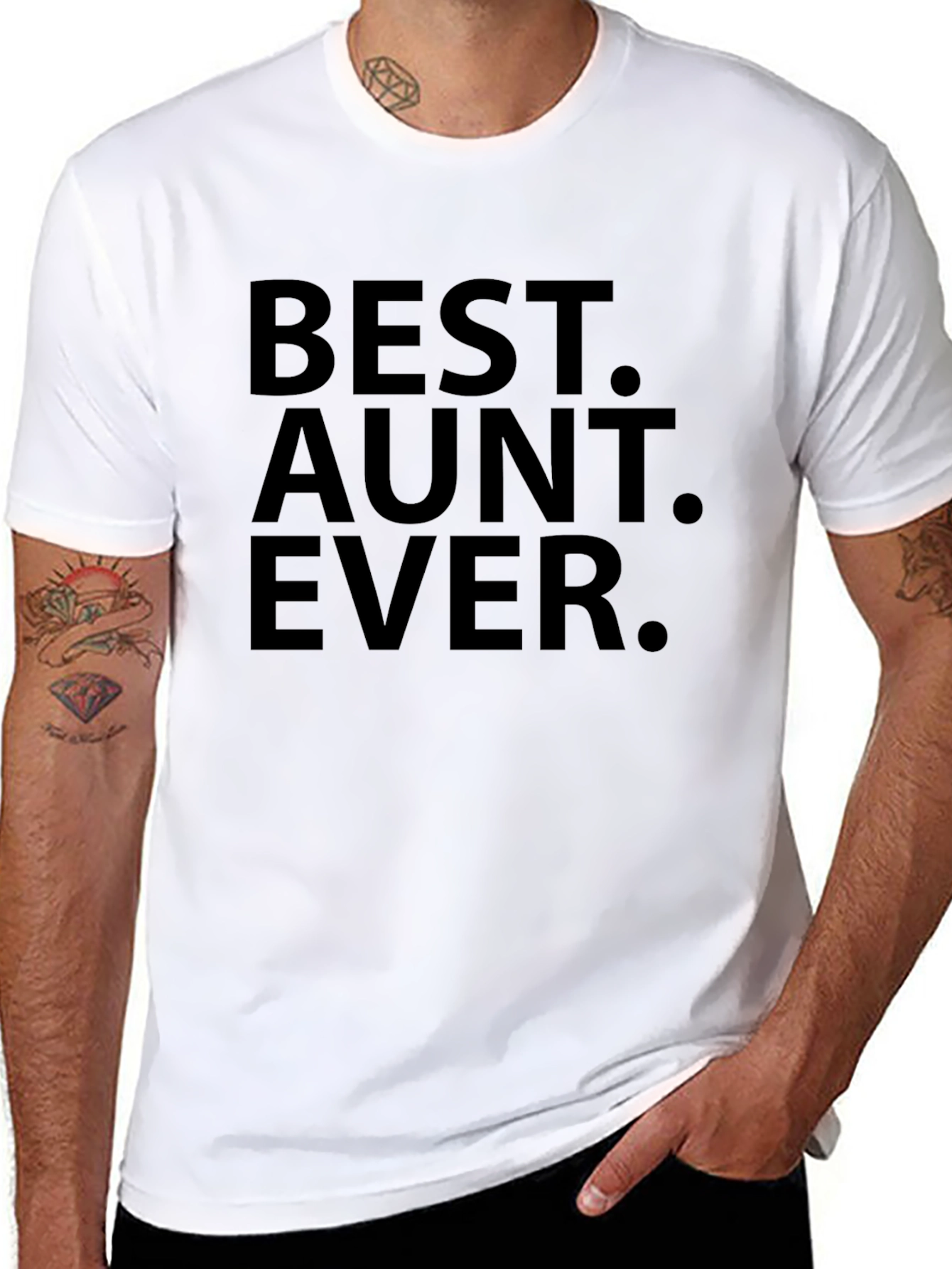 Best Aunt Ever Black T-Shirt Gift