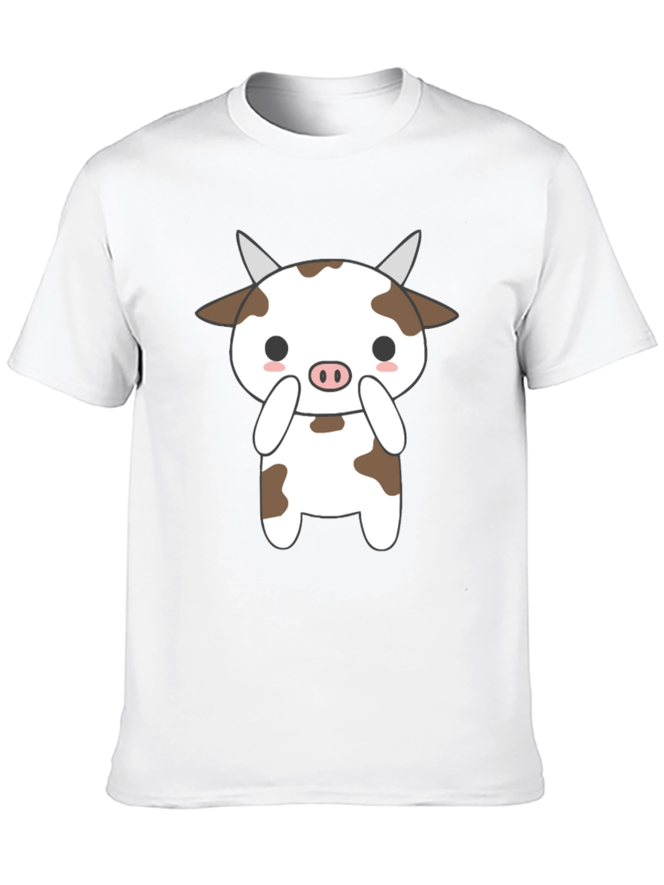 Cute Cow Graphic Black T-Shirt