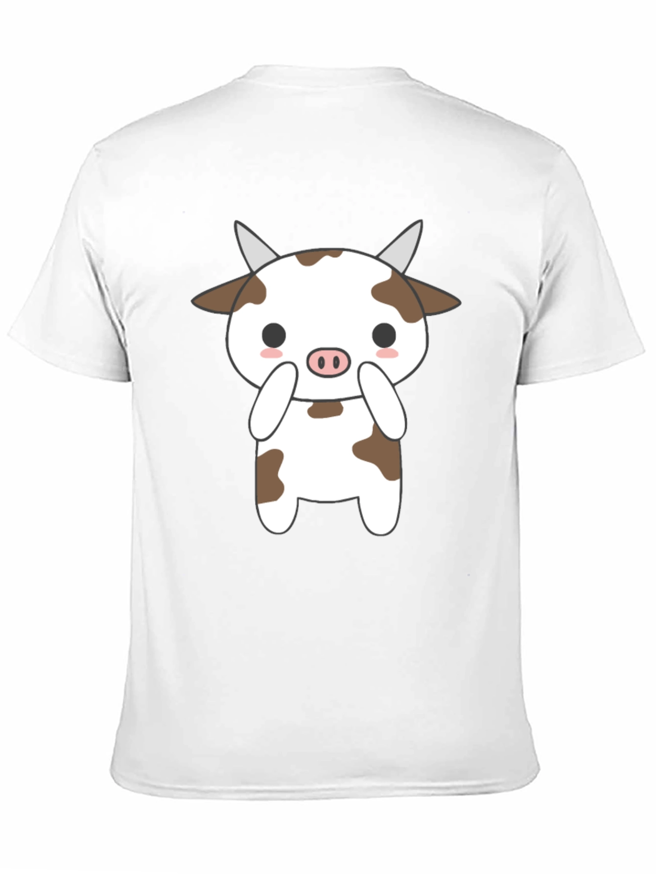 Cute Cow Graphic Black T-Shirt