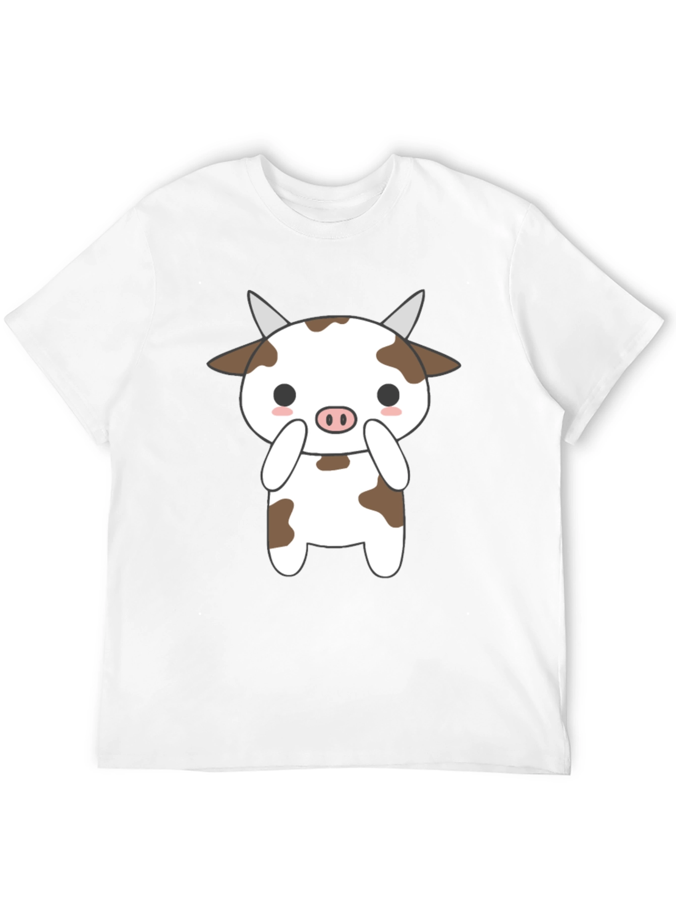 Cute Cow Graphic Black T-Shirt
