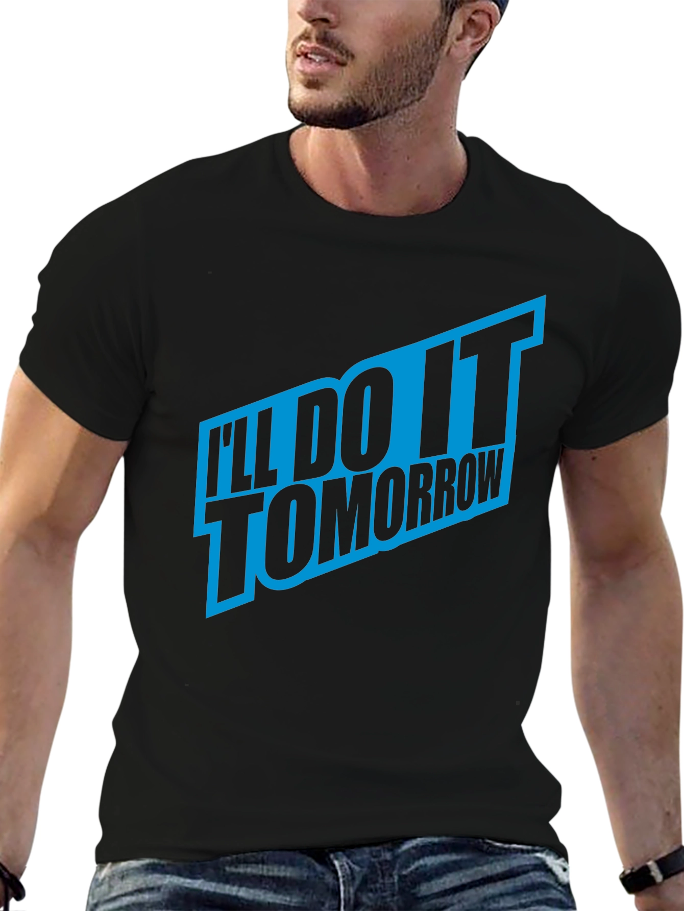Ill Do It Tomorrow Mens Black T-Shirt