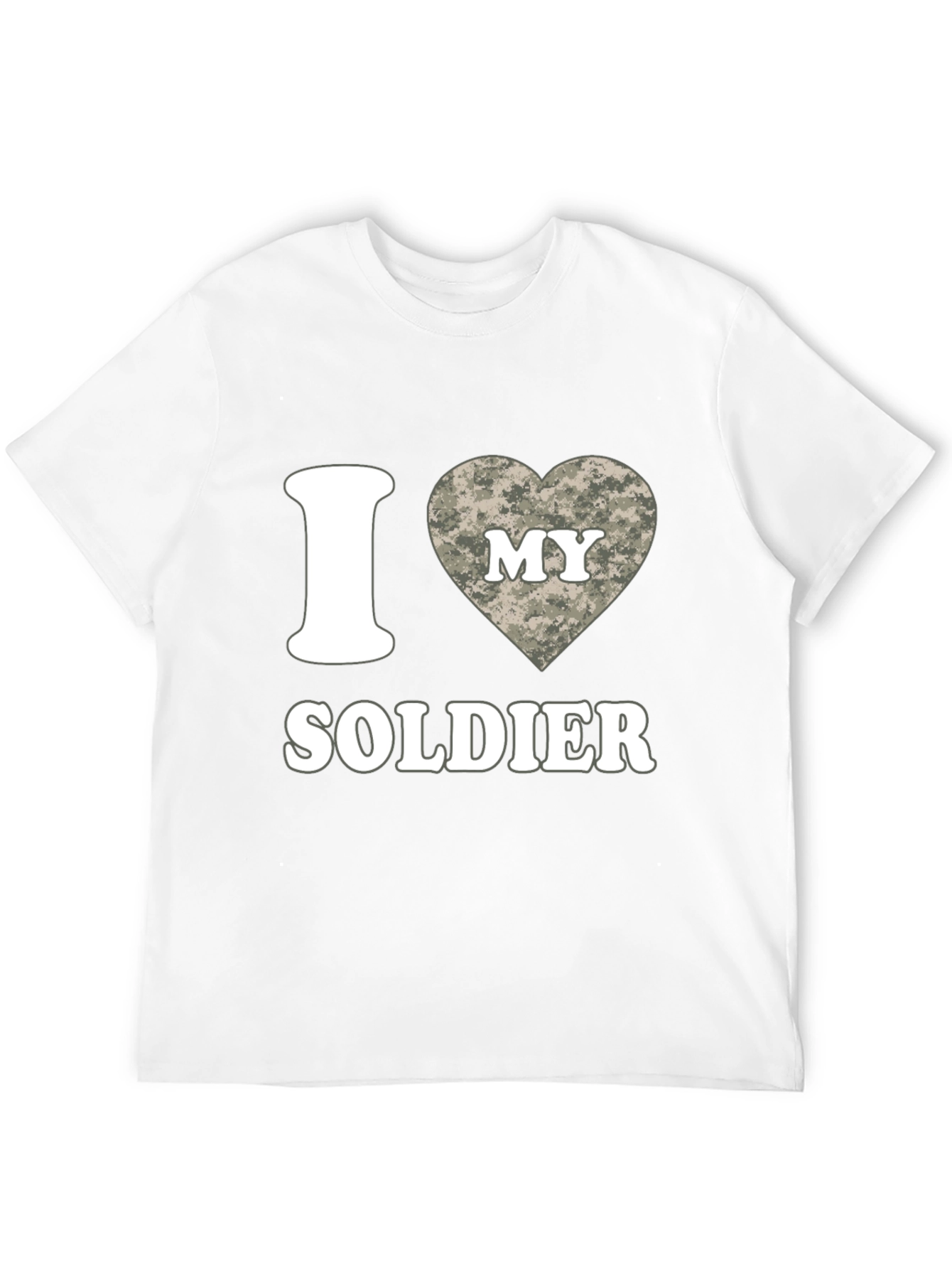 I Love My Soldier Black T-Shirt Military Pride