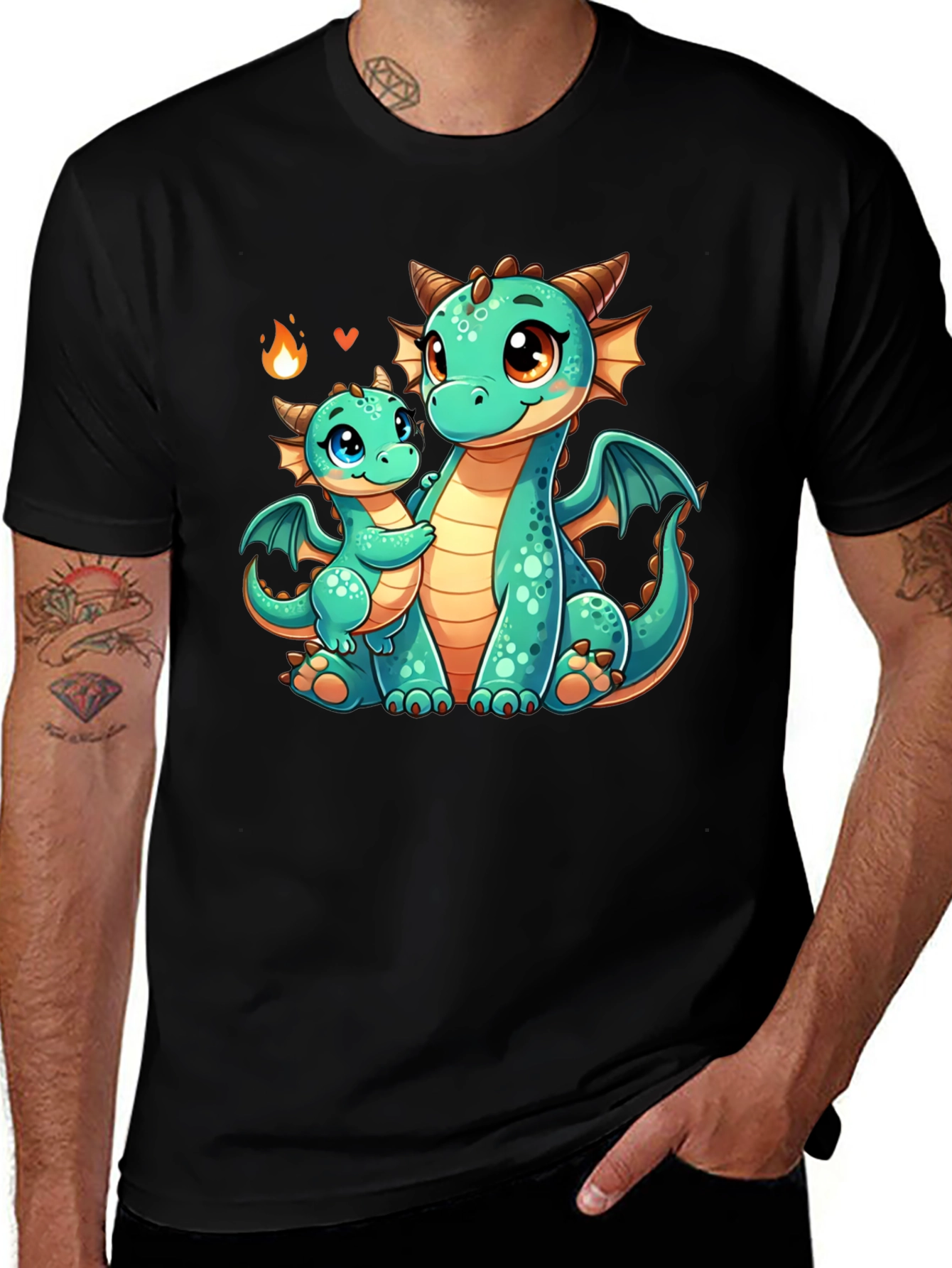 Cute Dragon Graphic Tee - Mama & Baby Love!