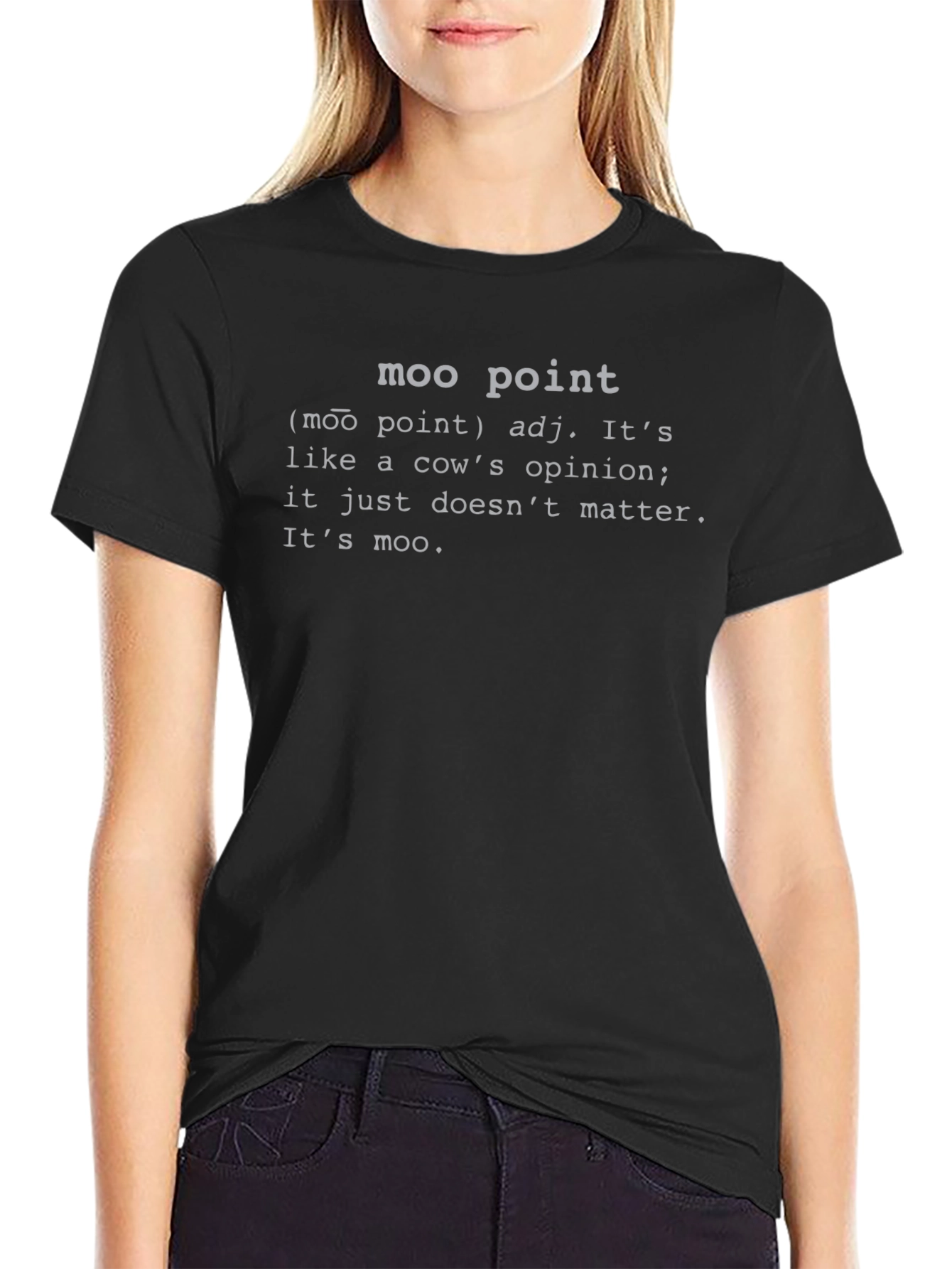 Moo Point T-Shirt Funny Cow Opinion Tee